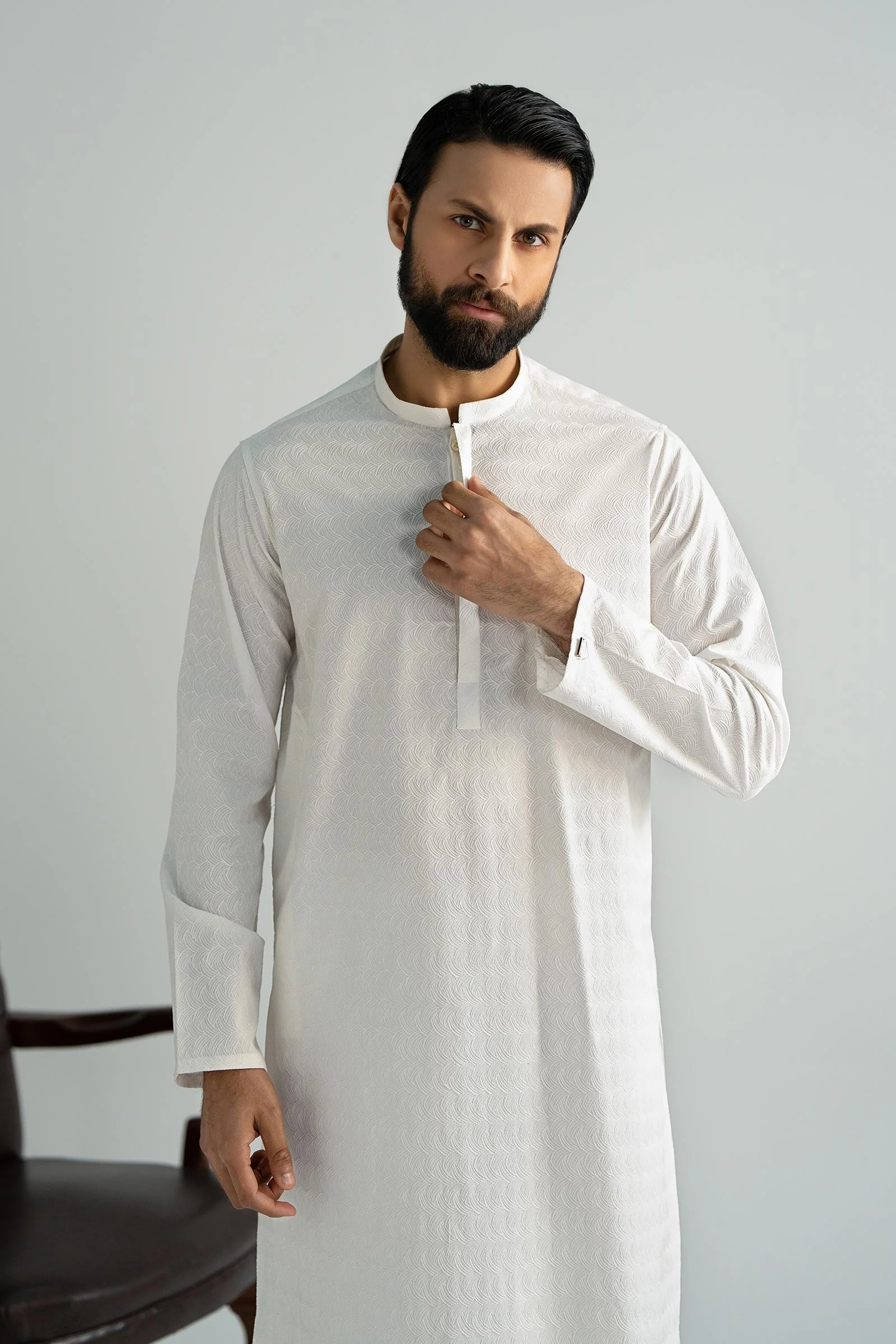 Embroidered Cotton Kurta