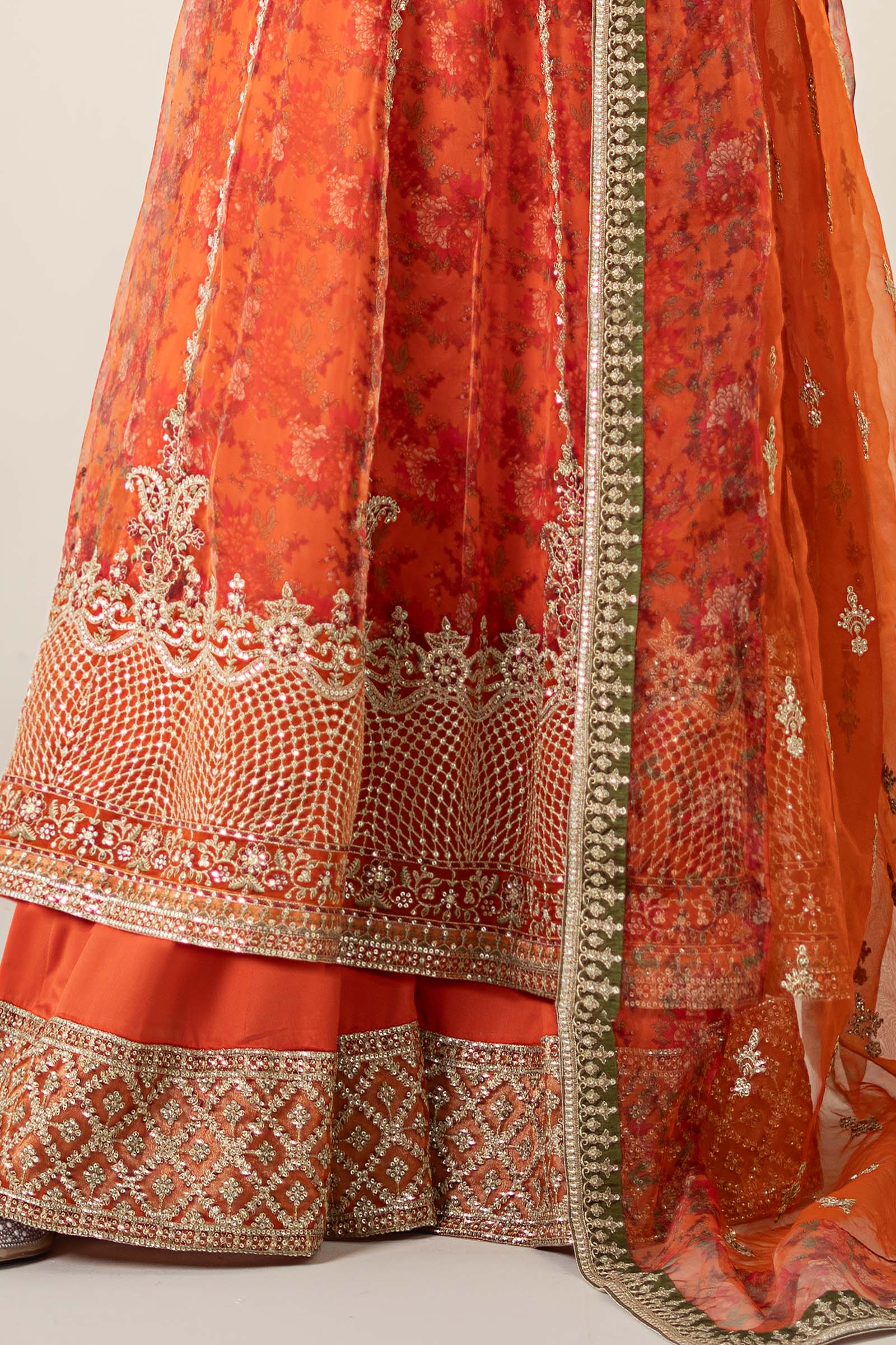 3 Piece Embroidered Organza Suit 165 3 Piece Embroidered Organza Suit