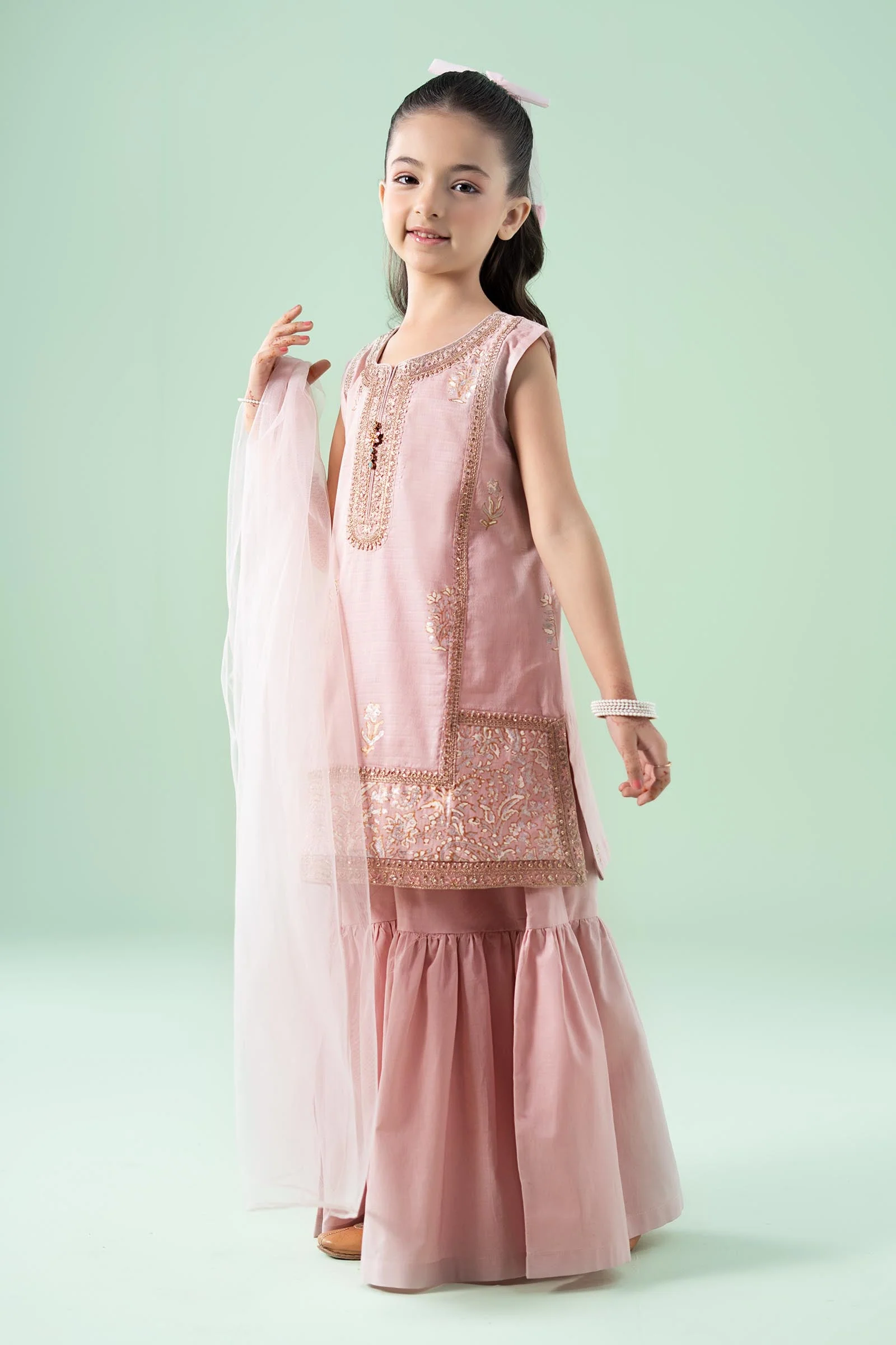 3 Piece Embroidered Dobby Suit