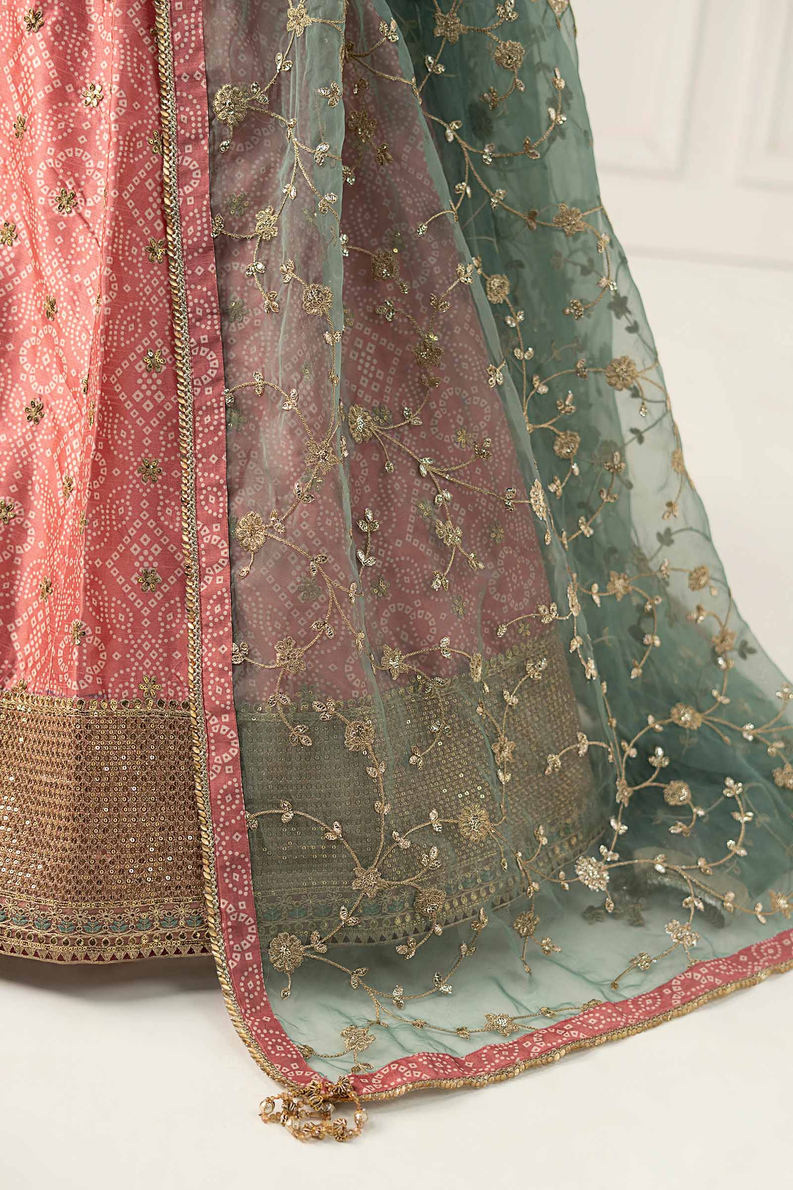 3 Piece Embroidered Raw Silk Suit