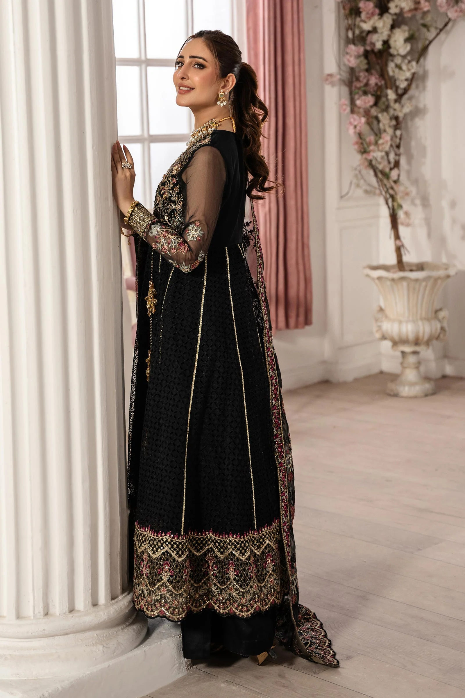 3 Piece Embroidered Organza Suit 157 3 Piece Embroidered Organza Suit