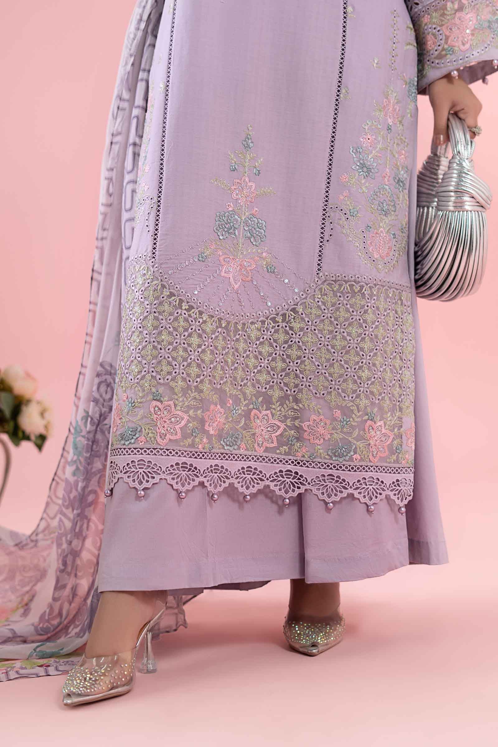 3 Piece Embroidered Dobby Suit