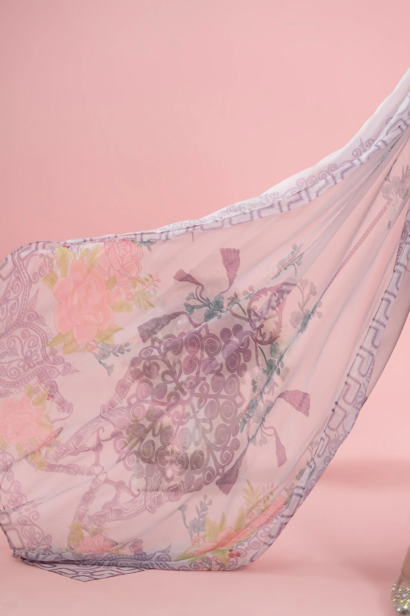 3 Piece Embroidered Dobby Suit