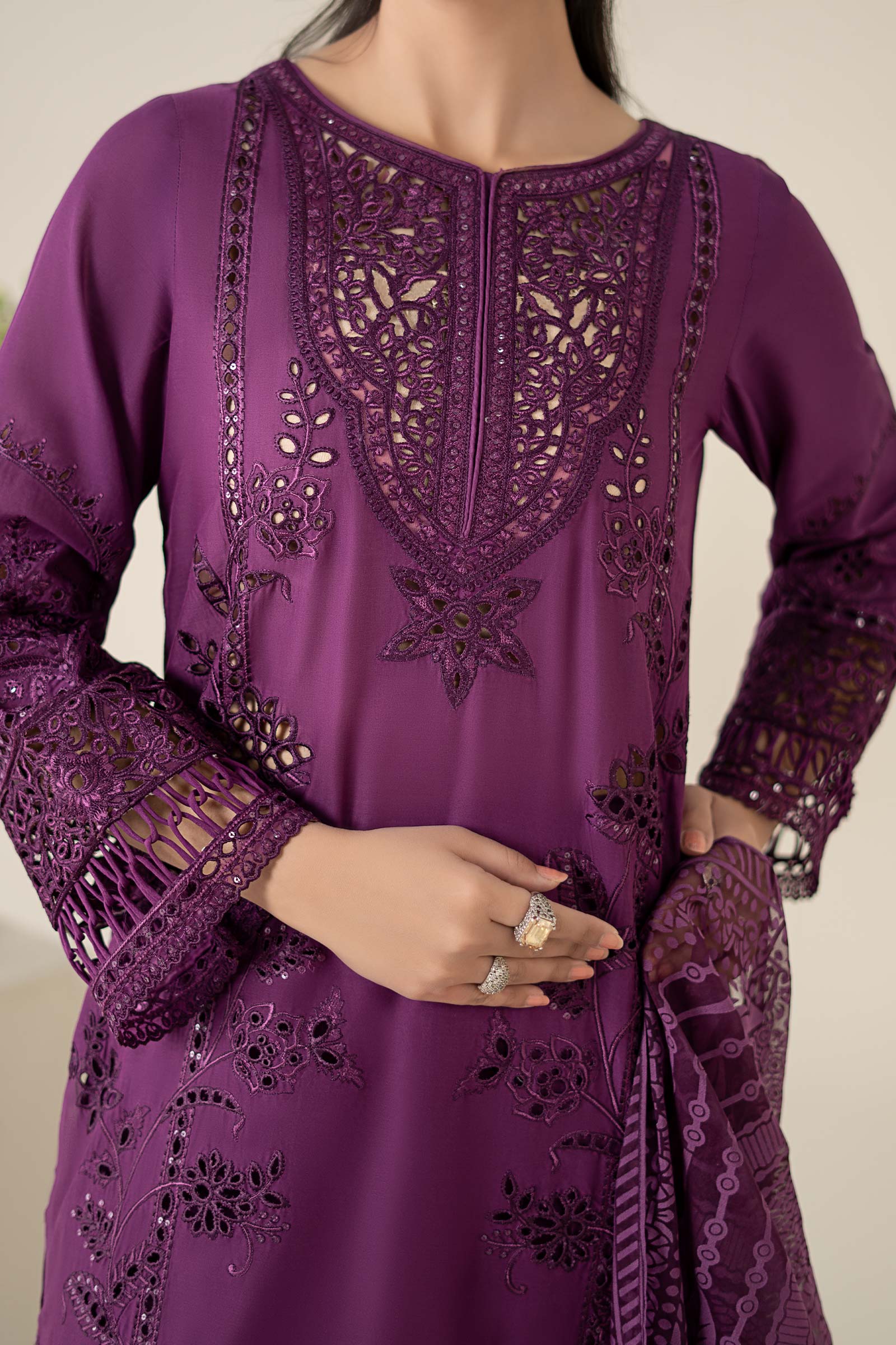 3 Piece Embroidered Lawn Suit 301 3 Piece Embroidered Lawn Suit