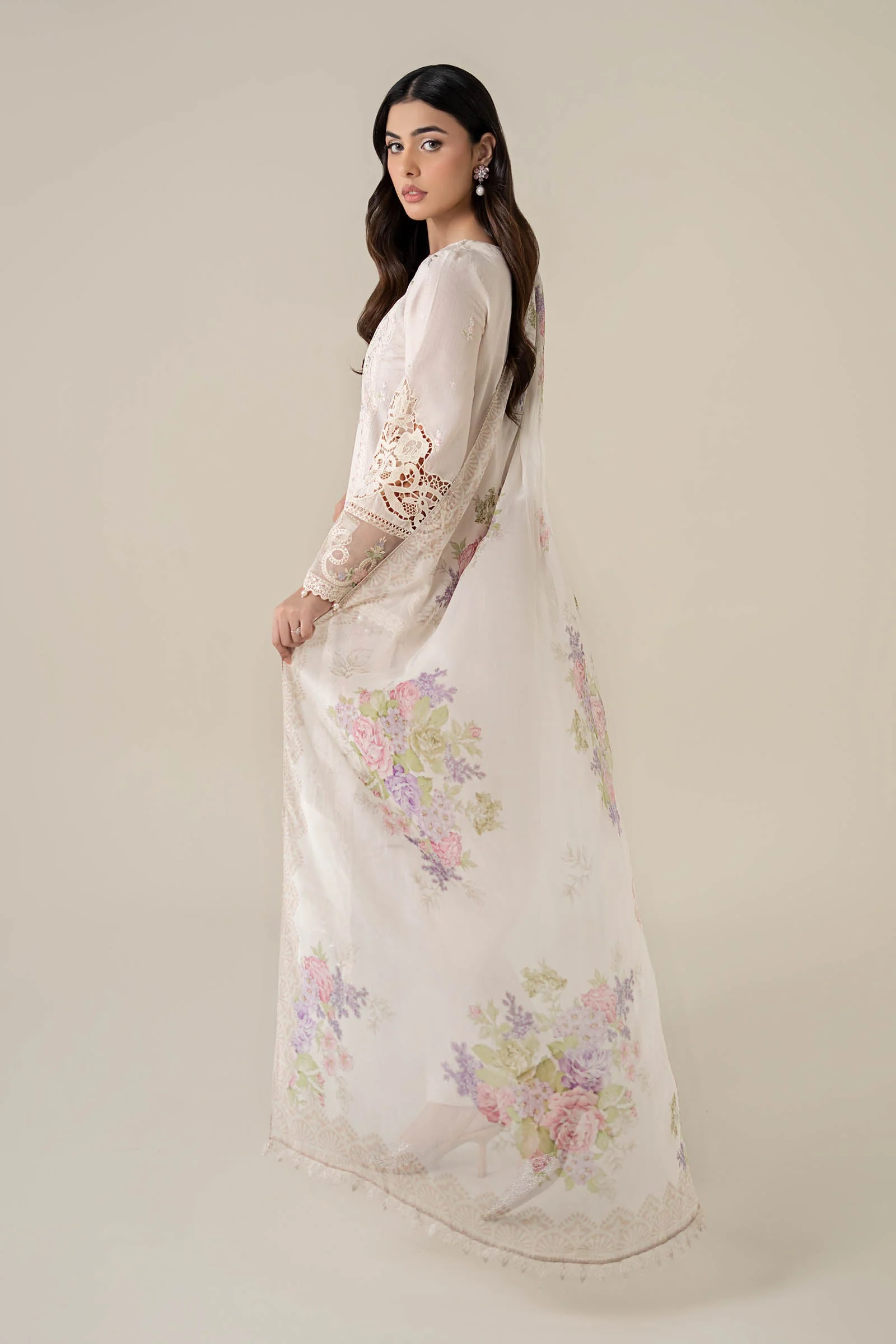 3 Piece Embroidered Dobby Lawn Suit