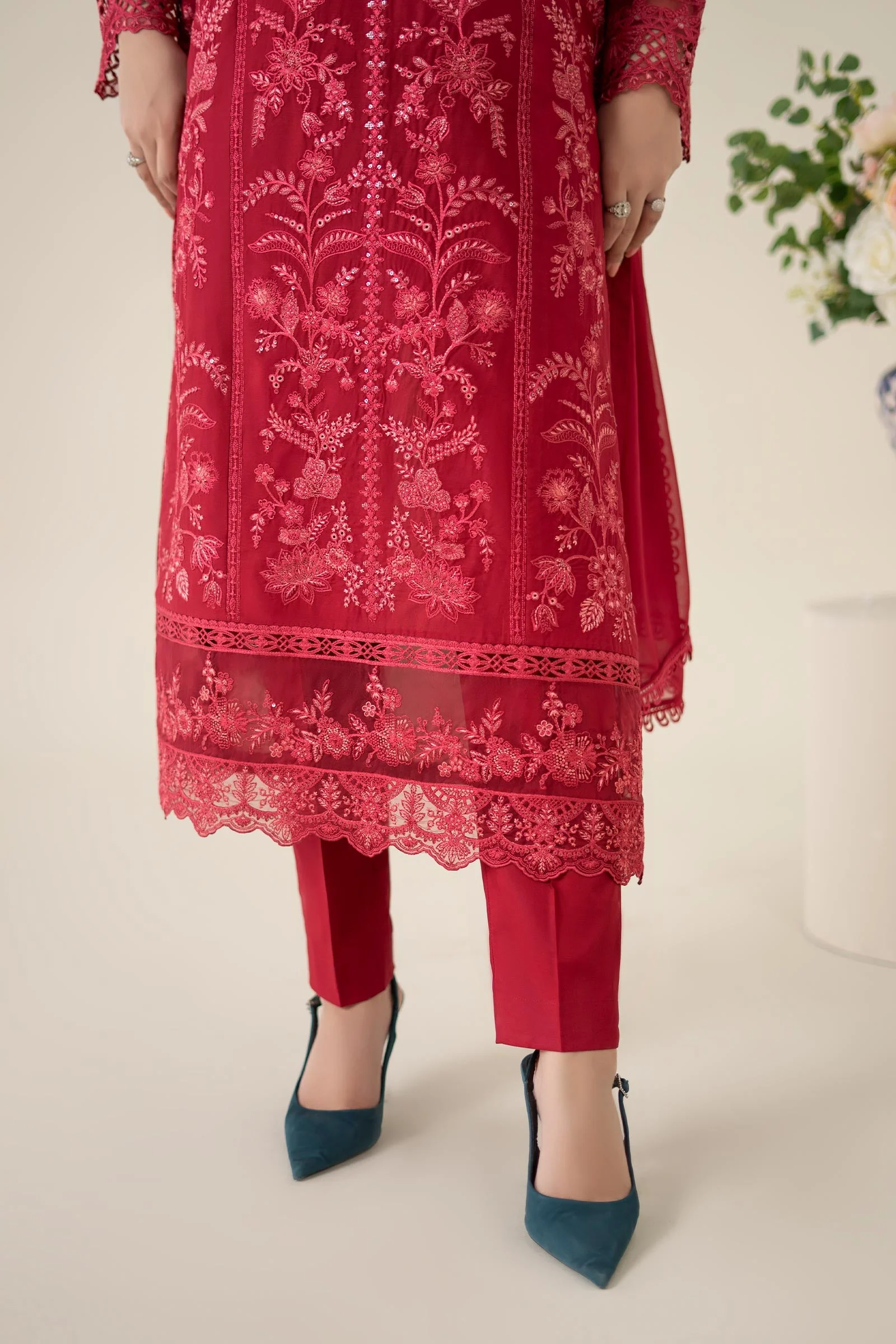 3 Piece Embroidered Lawn Suit 295 3 Piece Embroidered Lawn Suit