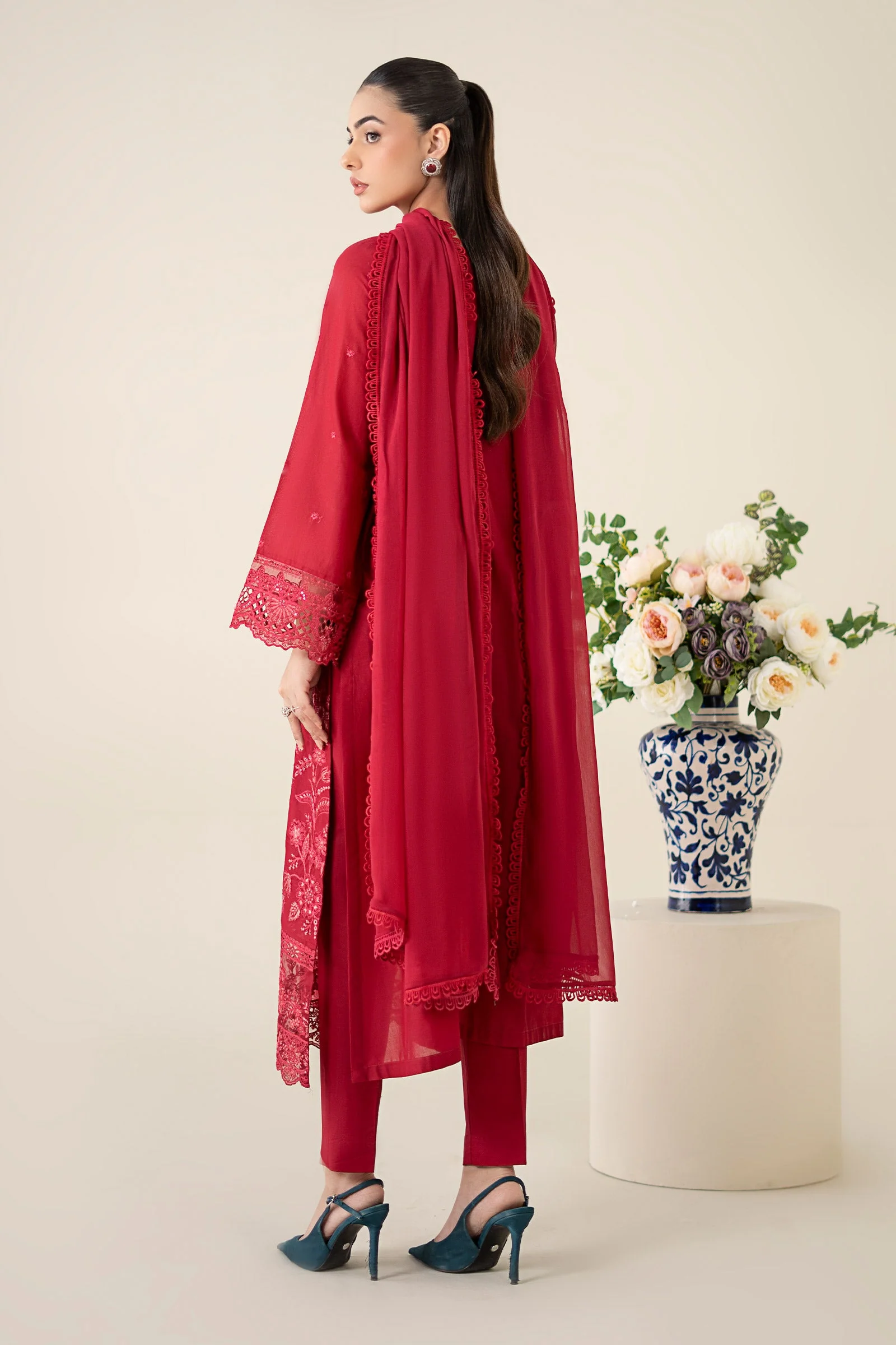 3 Piece Embroidered Lawn Suit 296 3 Piece Embroidered Lawn Suit