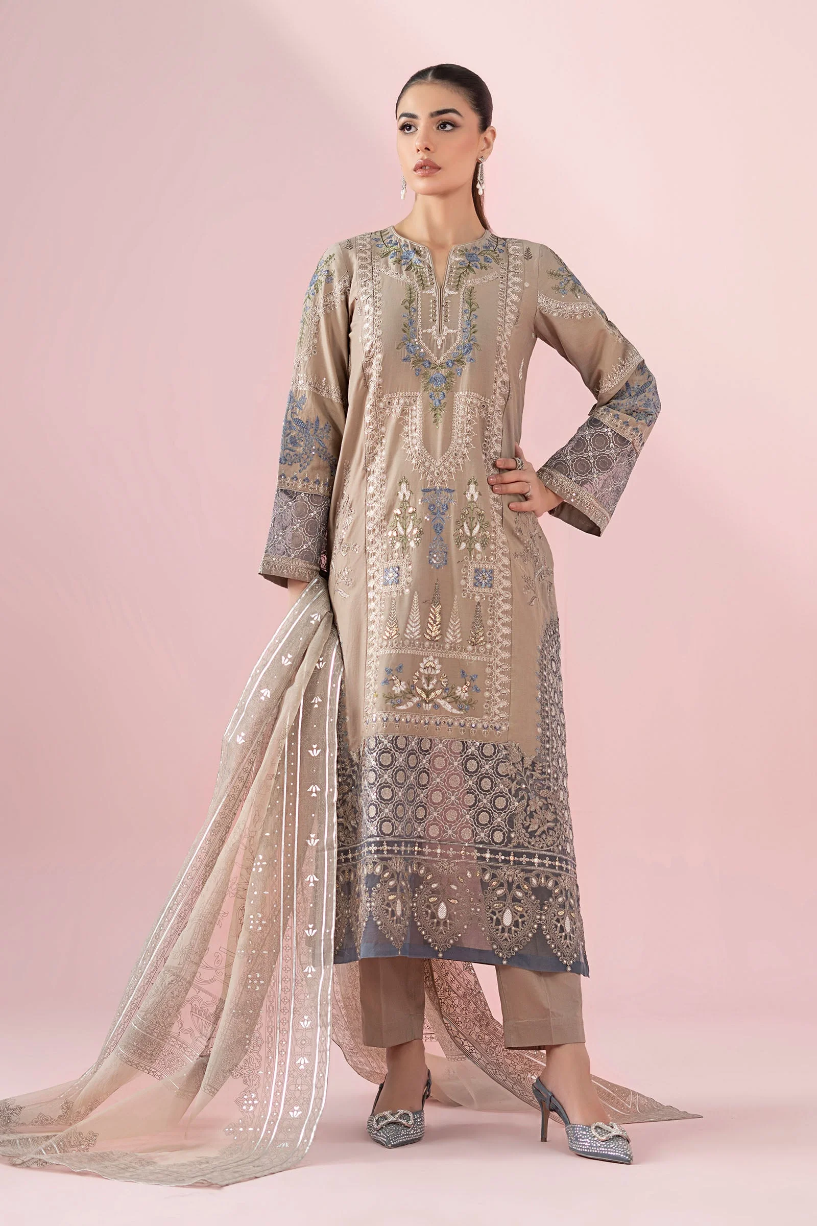 3 Piece Embroidered Lawn Suit 275 3 Piece Embroidered Lawn Suit