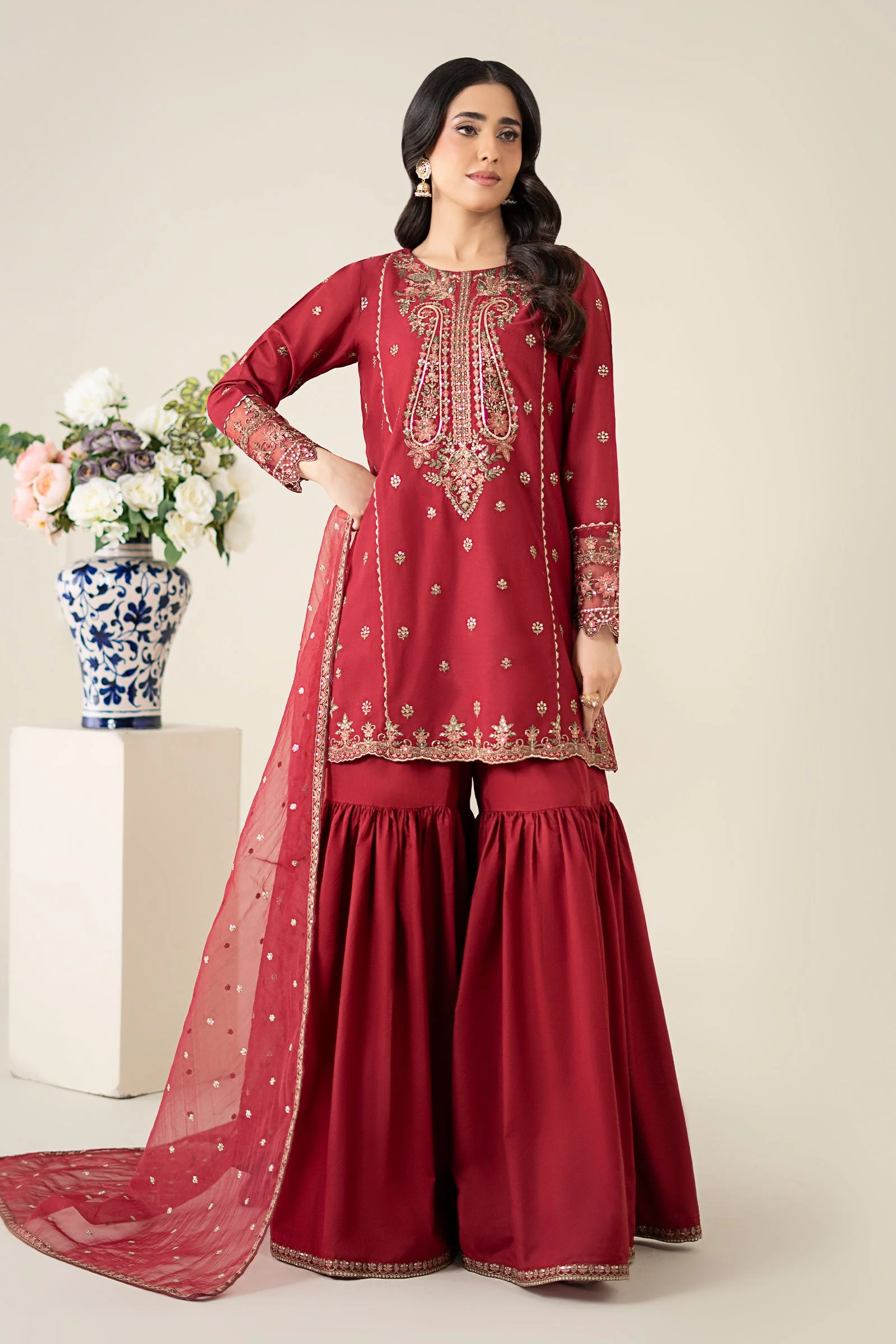 3 Piece Embroidered Lawn Suit 265 3 Piece Embroidered Lawn Suit