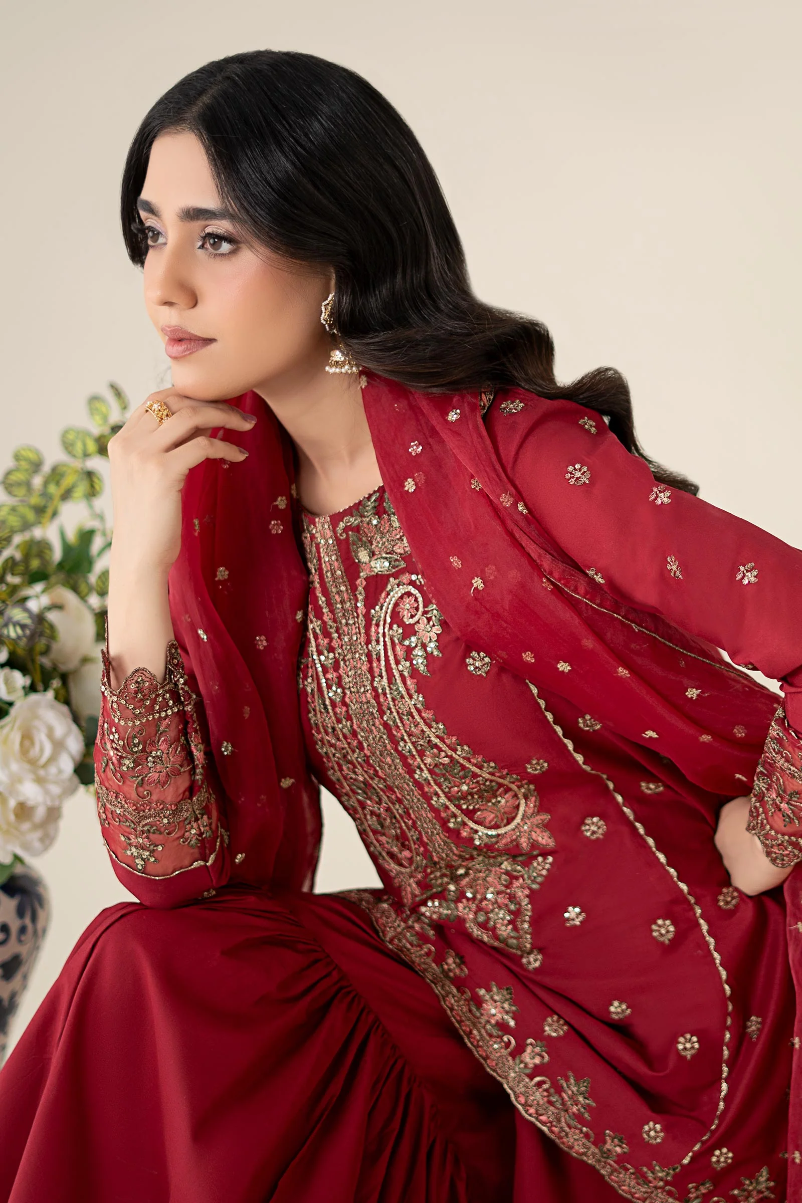 3 Piece Embroidered Lawn Suit 267 3 Piece Embroidered Lawn Suit