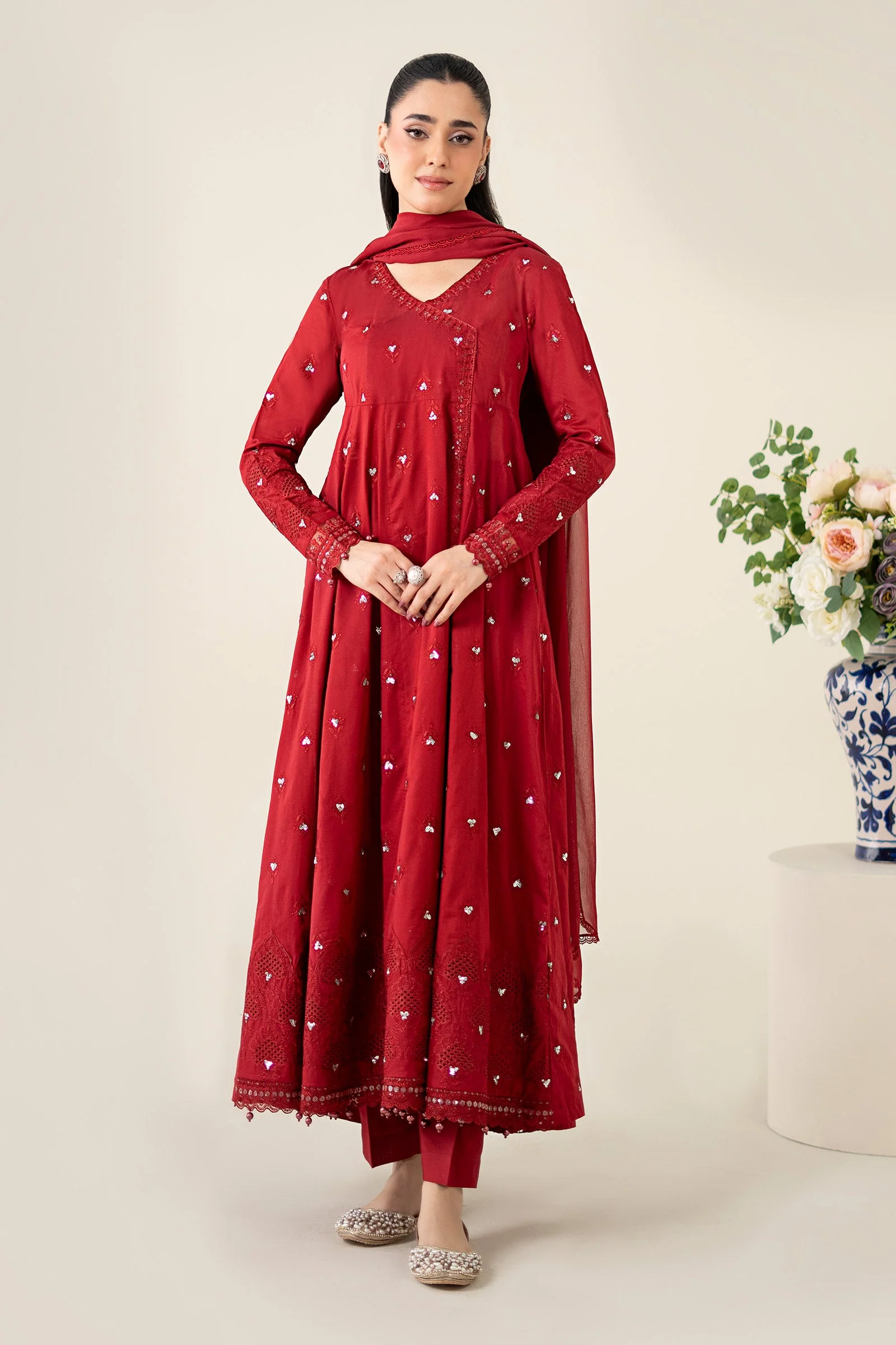3 Piece Embroidered Lawn Suit 230 3 Piece Embroidered Lawn Suit