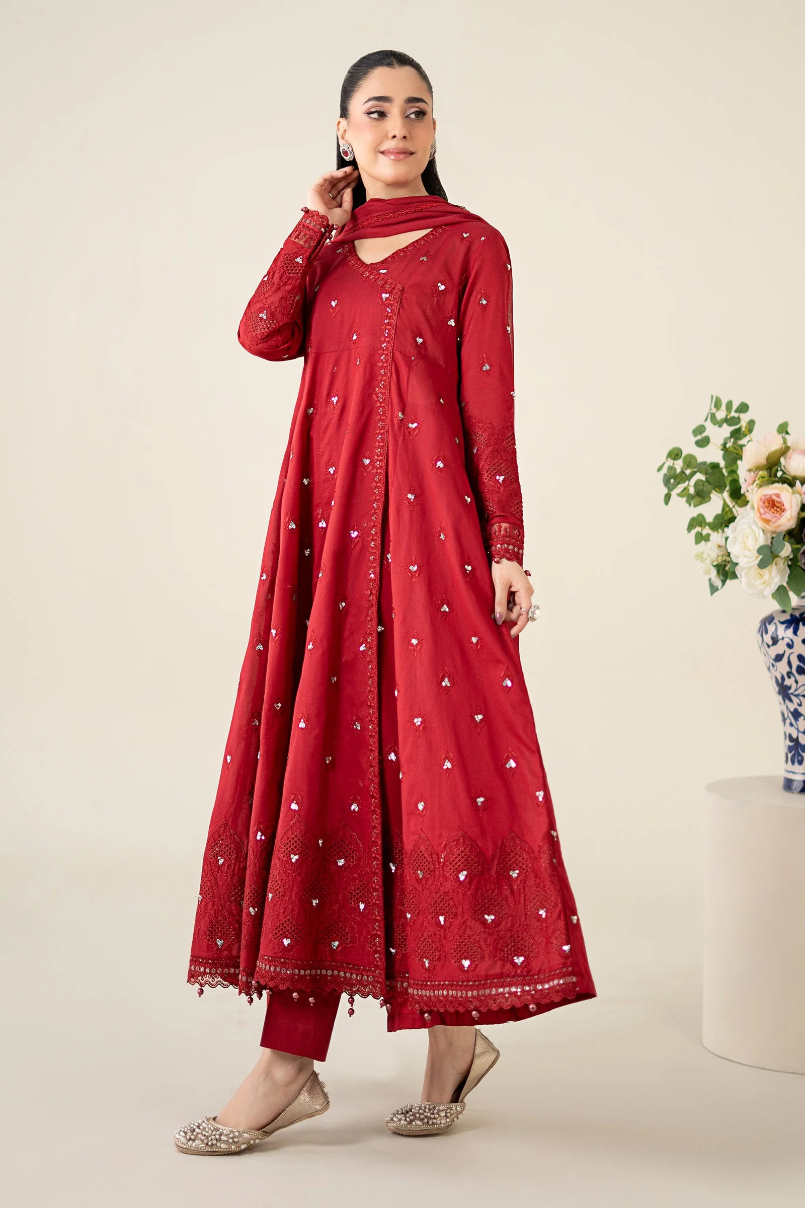 3 Piece Embroidered Lawn Suit 232 3 Piece Embroidered Lawn Suit