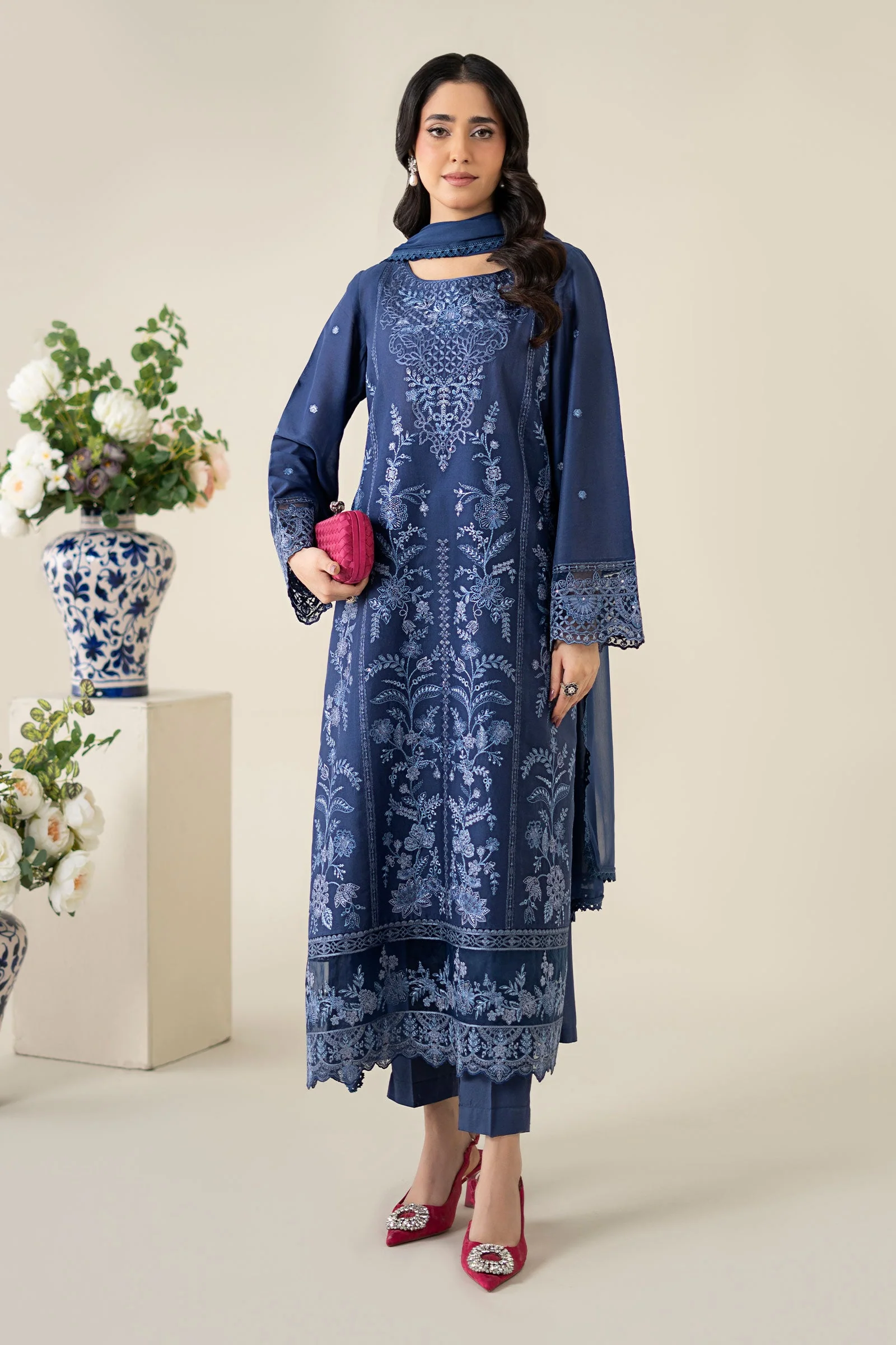 3 Piece Embroidered Lawn Suit 222 3 Piece Embroidered Lawn Suit