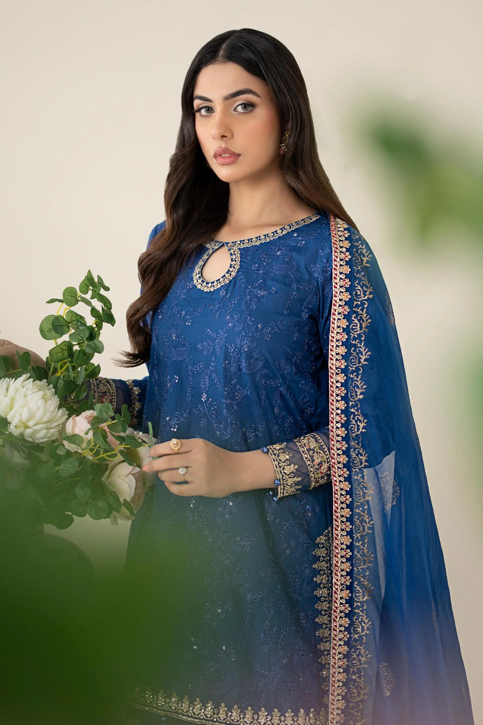 3 Piece Embroidered Lawn Suit 210 3 Piece Embroidered Lawn Suit