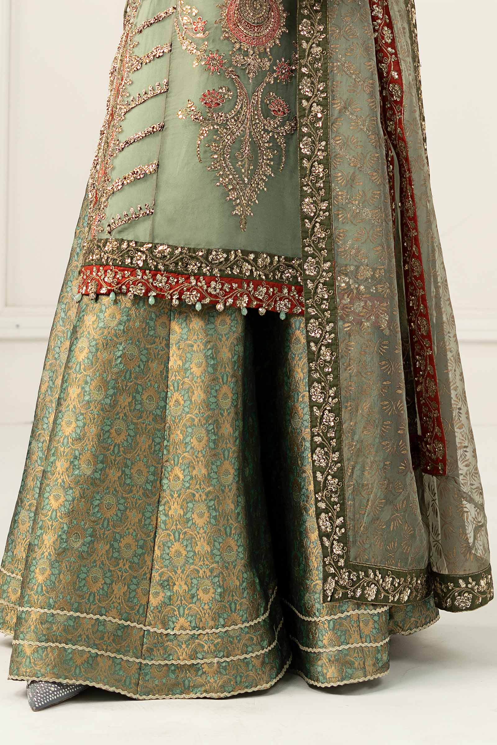 3 Piece Embroidered Organza Suit 138 3 Piece Embroidered Organza Suit