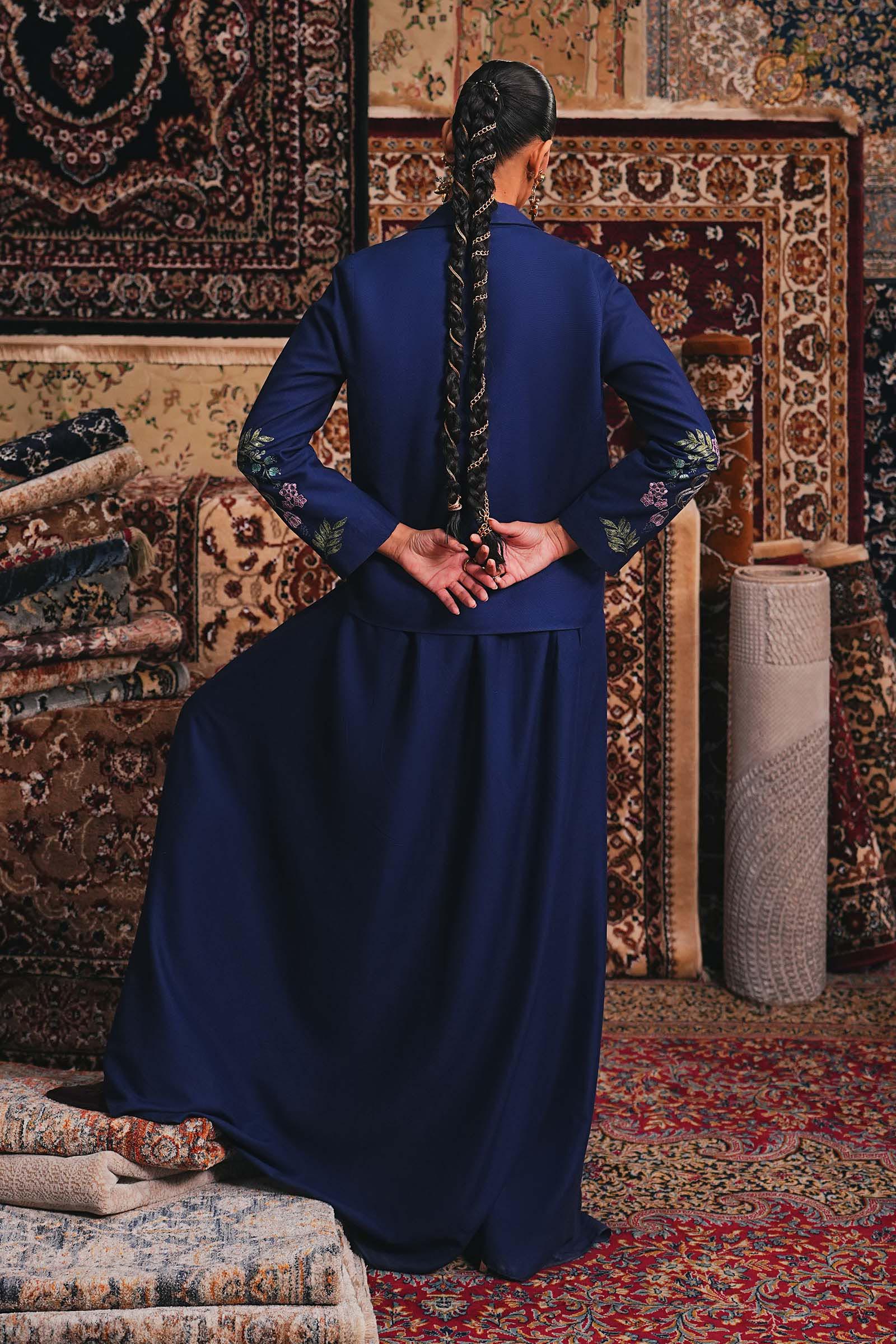 Embroidered Marina Twill Blazer Set