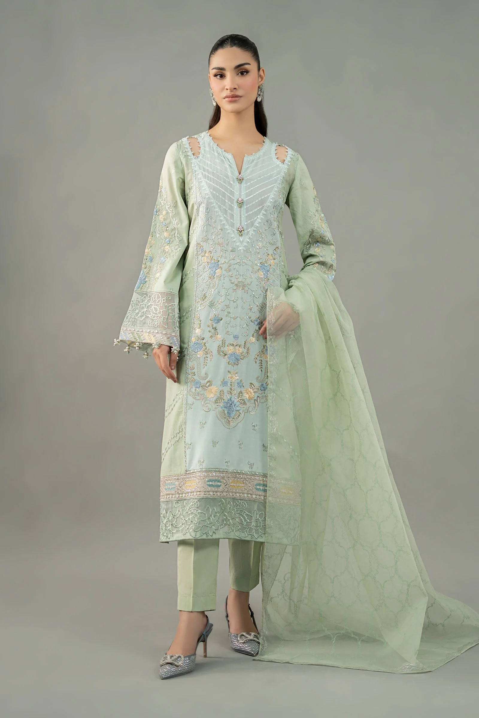3 Piece Embroidered Lawn Suit 180 3 Piece Embroidered Lawn Suit