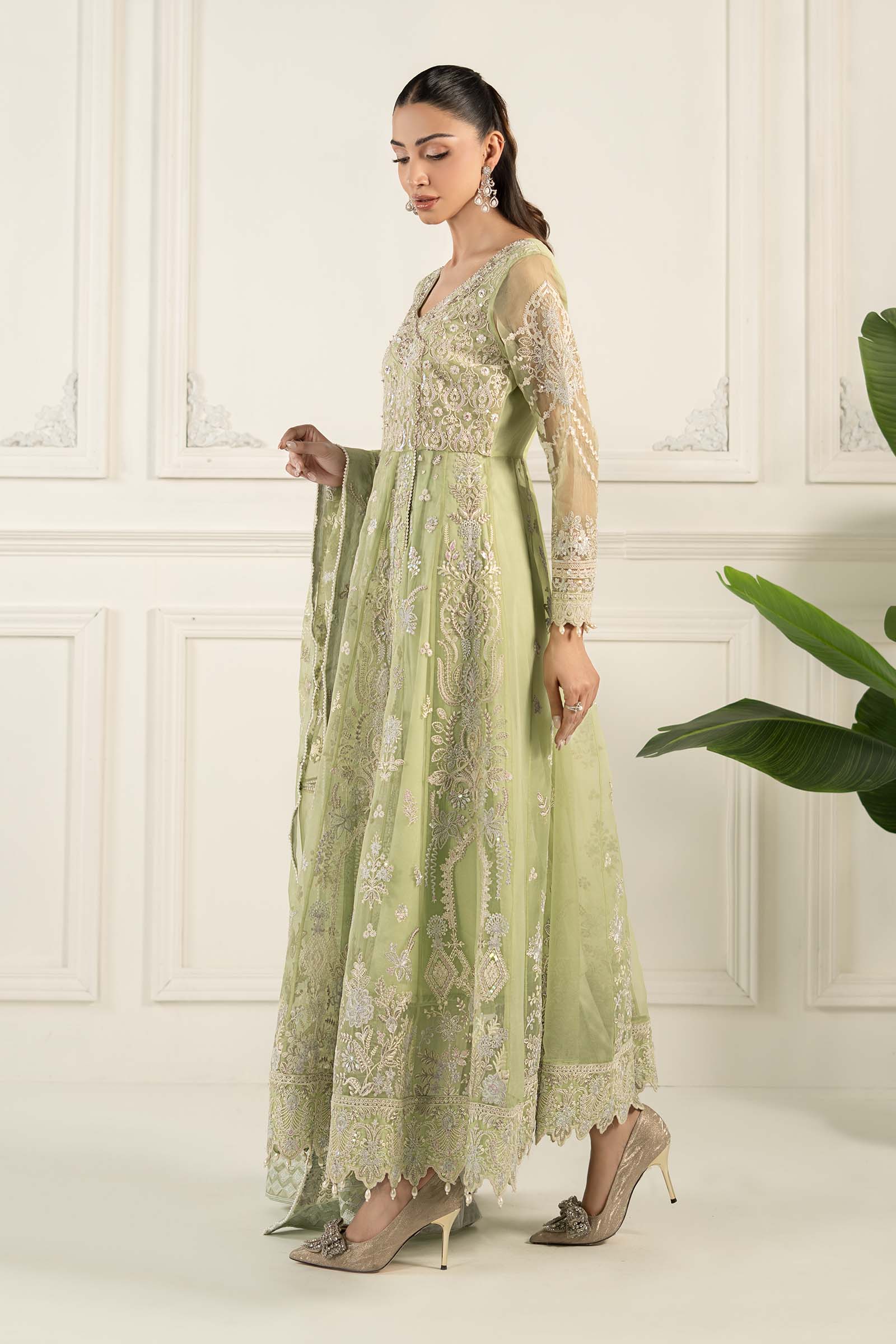 3 Piece Embroidered Organza Suit 121 3 Piece Embroidered Organza Suit