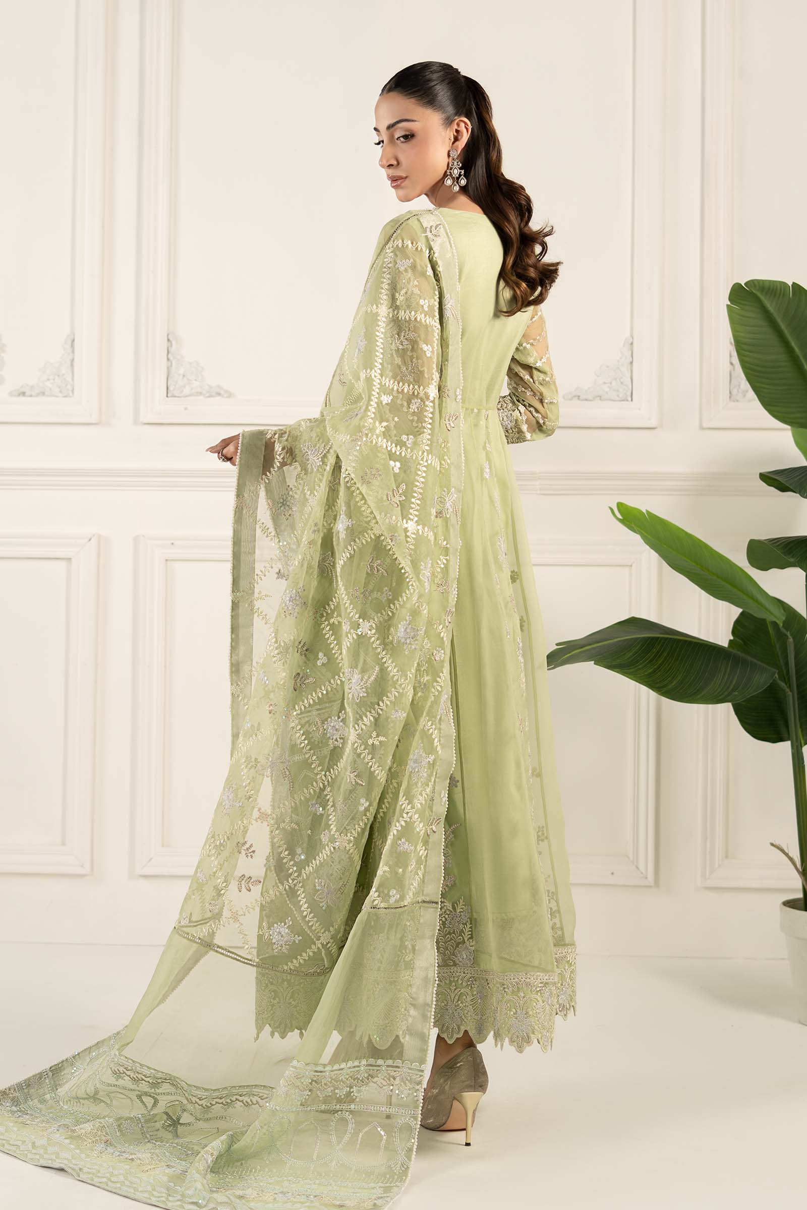 3 Piece Embroidered Organza Suit 122 3 Piece Embroidered Organza Suit