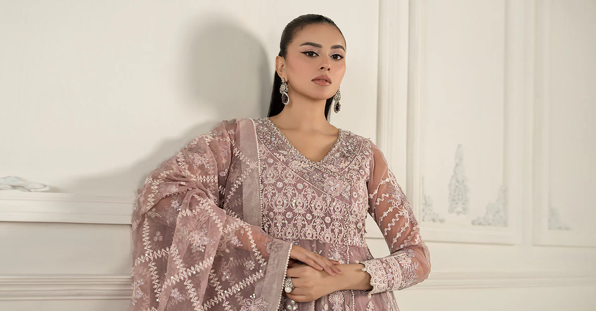 3 Piece Embroidered Organza Suit 117 3 Piece Embroidered Organza Suit