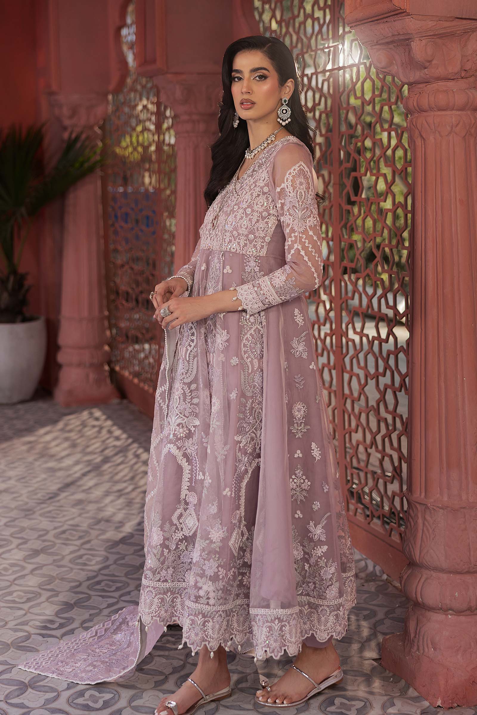 3 Piece Embroidered Organza Suit 107 3 Piece Embroidered Organza Suit