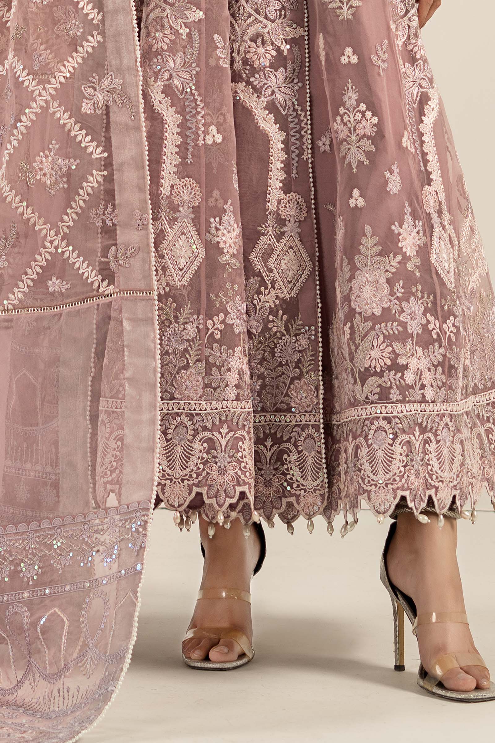 3 Piece Embroidered Organza Suit 112 3 Piece Embroidered Organza Suit