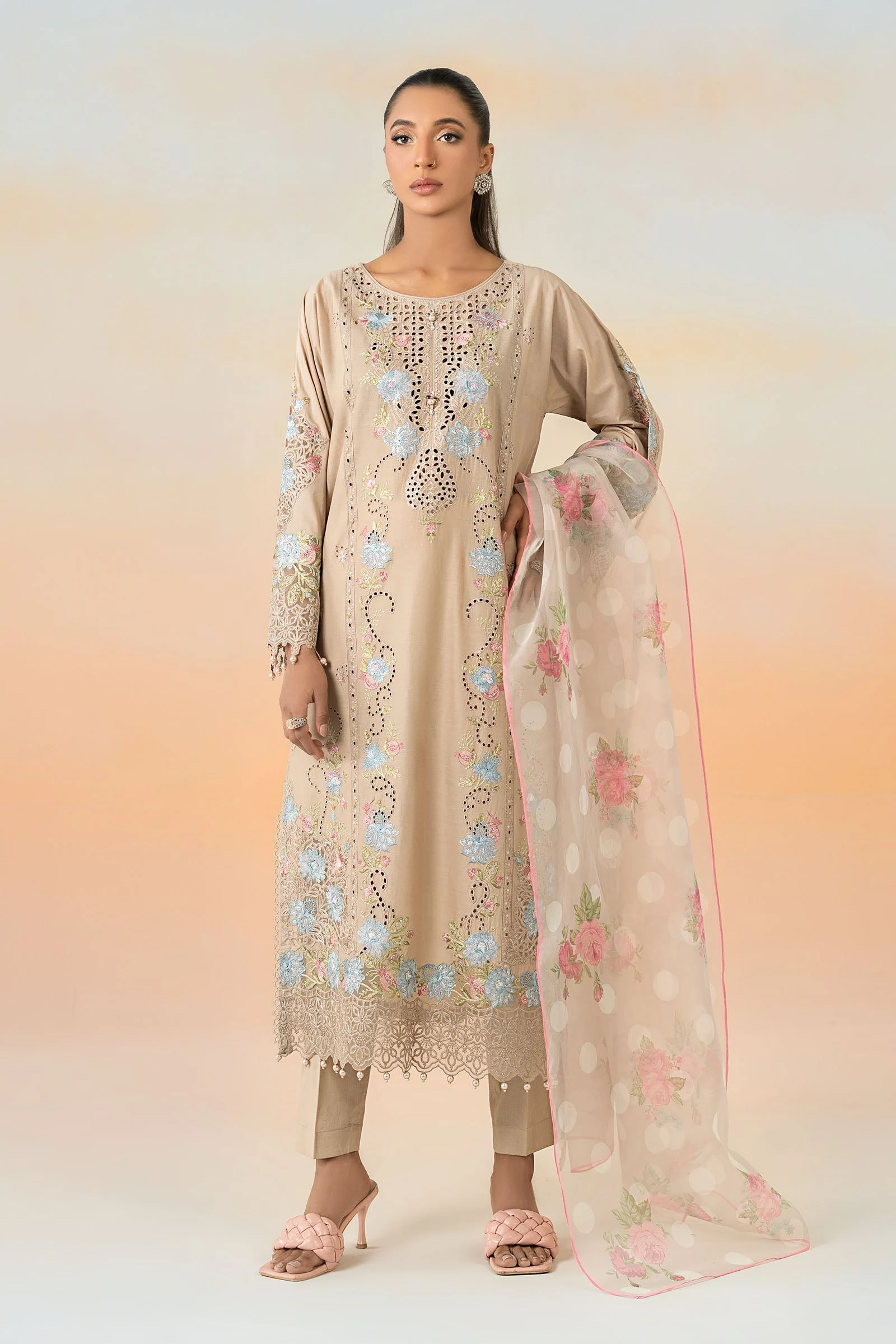 3 Piece Embroidered Lawn Suit 159 3 Piece Embroidered Lawn Suit