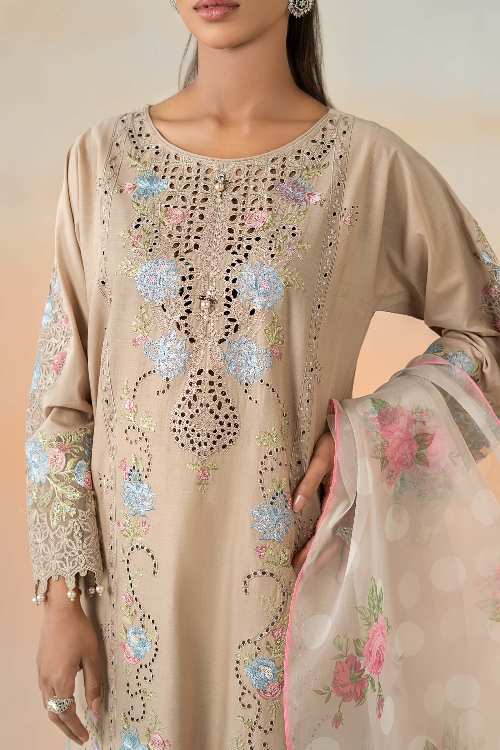 3 Piece Embroidered Lawn Suit 161 3 Piece Embroidered Lawn Suit