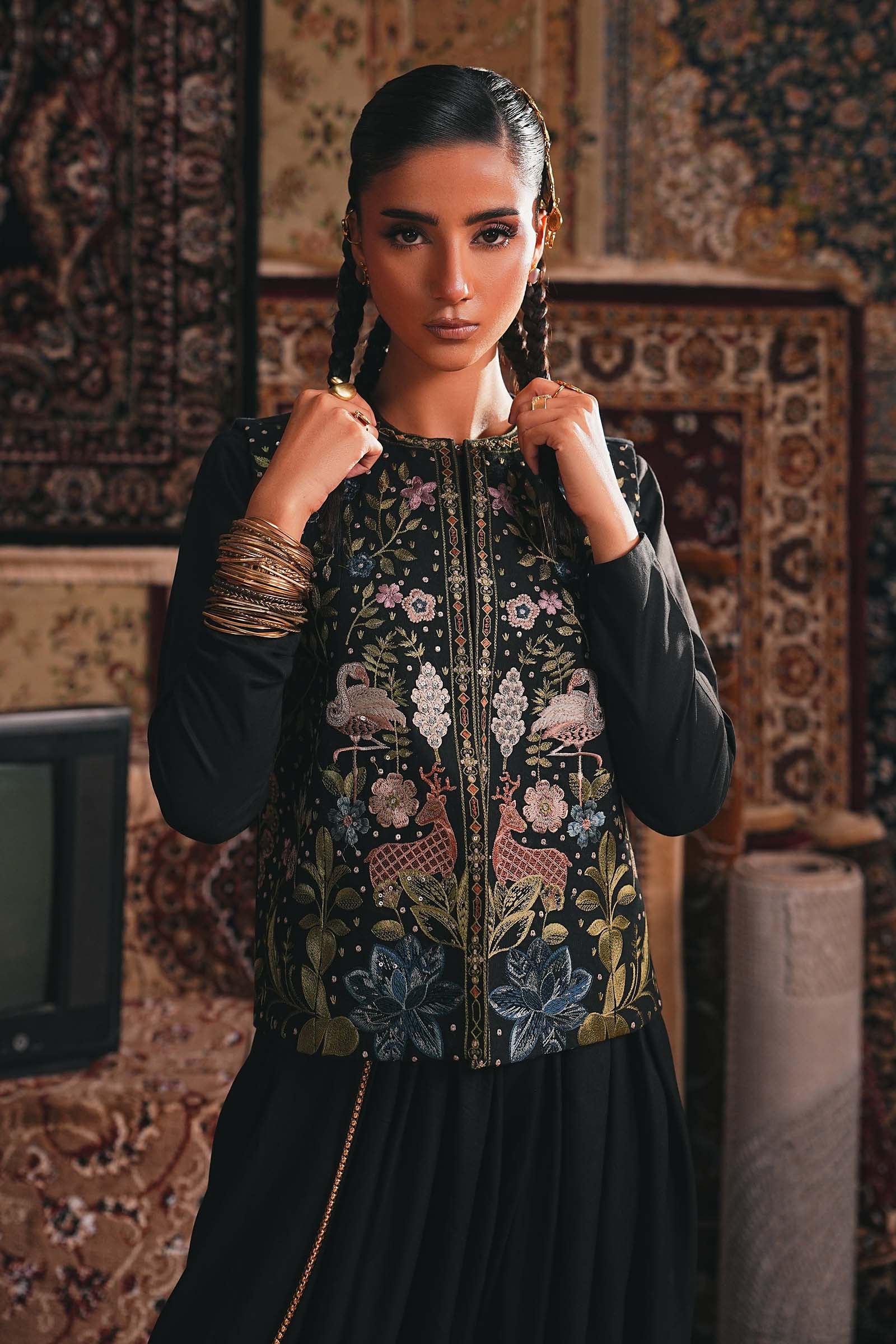 3 Piece Embroidered Khaddar Suit 3 3 Piece Embroidered Khaddar Suit