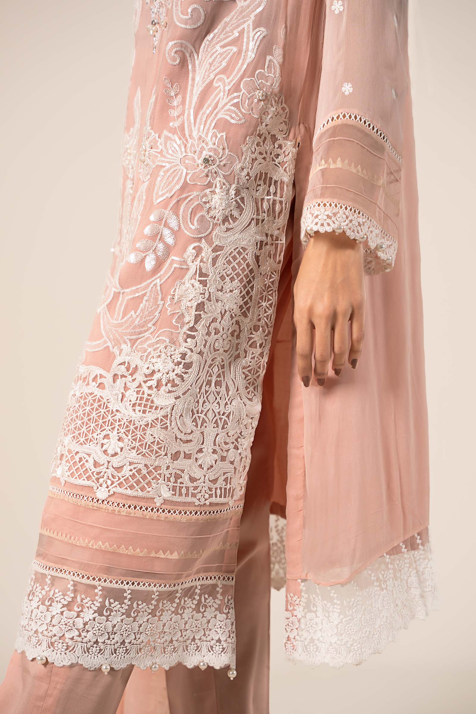 3 Piece Embroidered Chiffon Suit