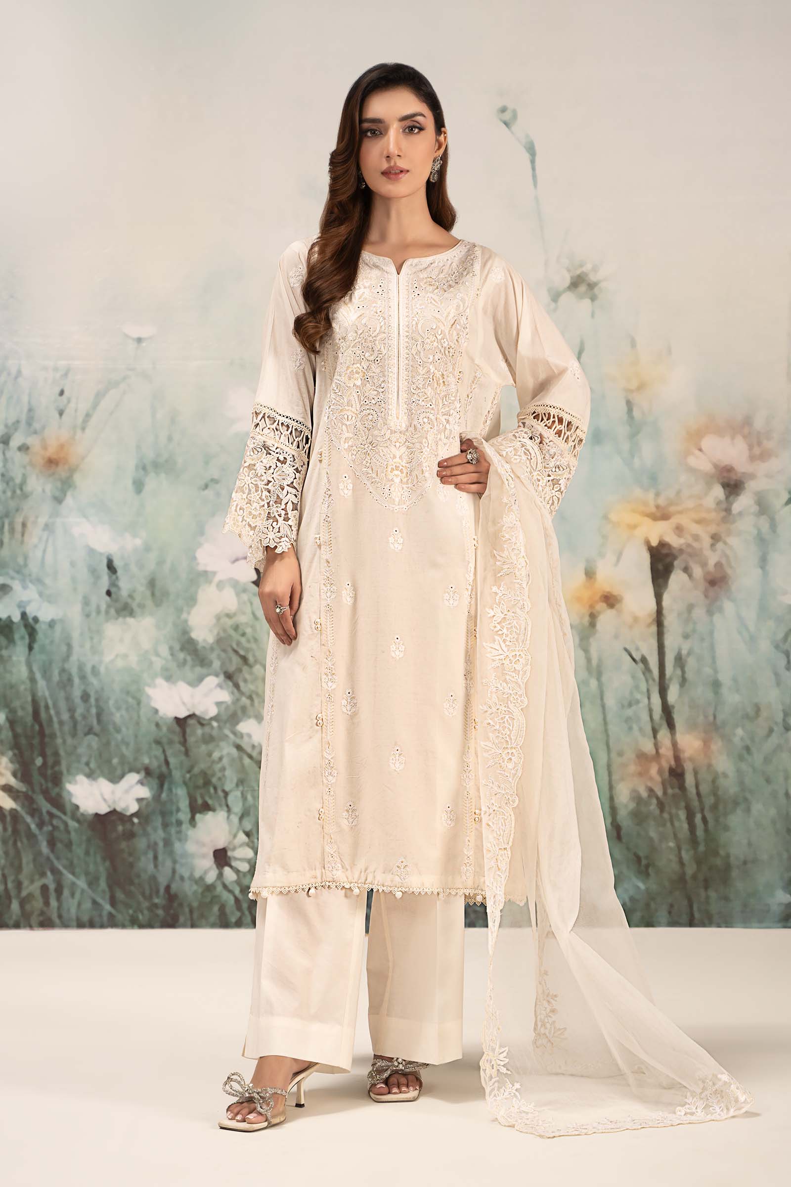 3 Piece Embroidered Lawn Suit 151 3 Piece Embroidered Lawn Suit