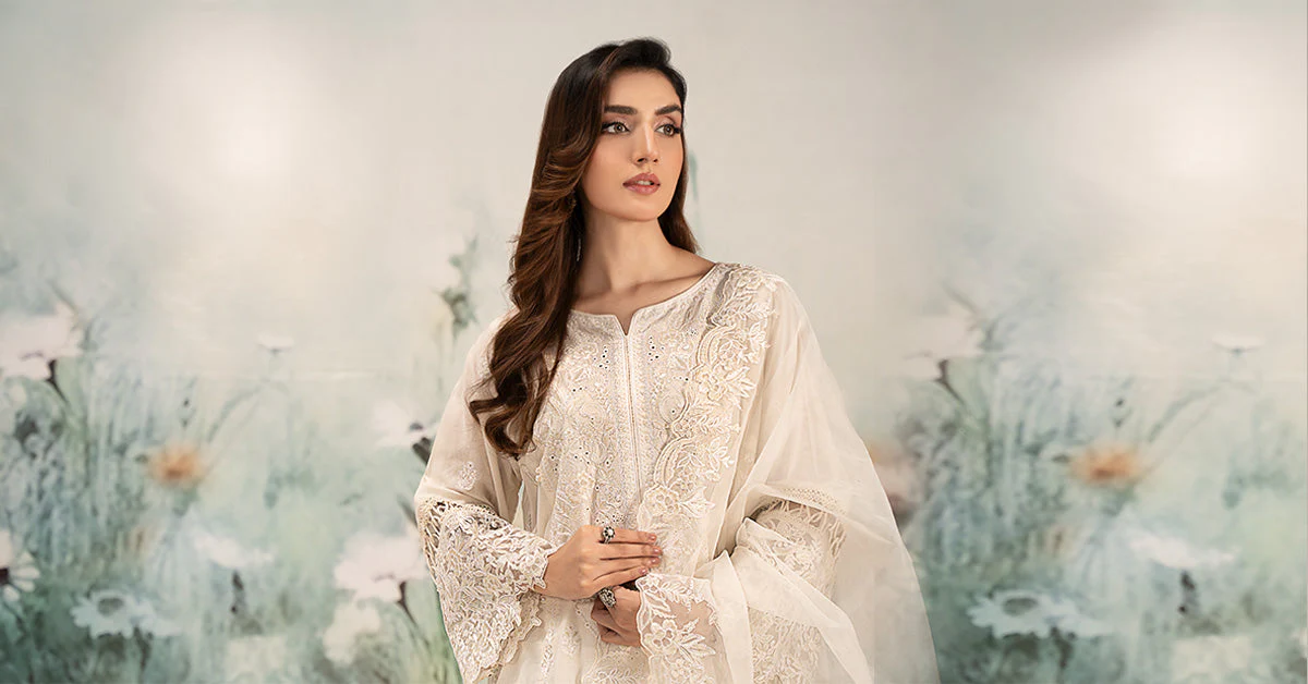 3 Piece Embroidered Lawn Suit 158 3 Piece Embroidered Lawn Suit