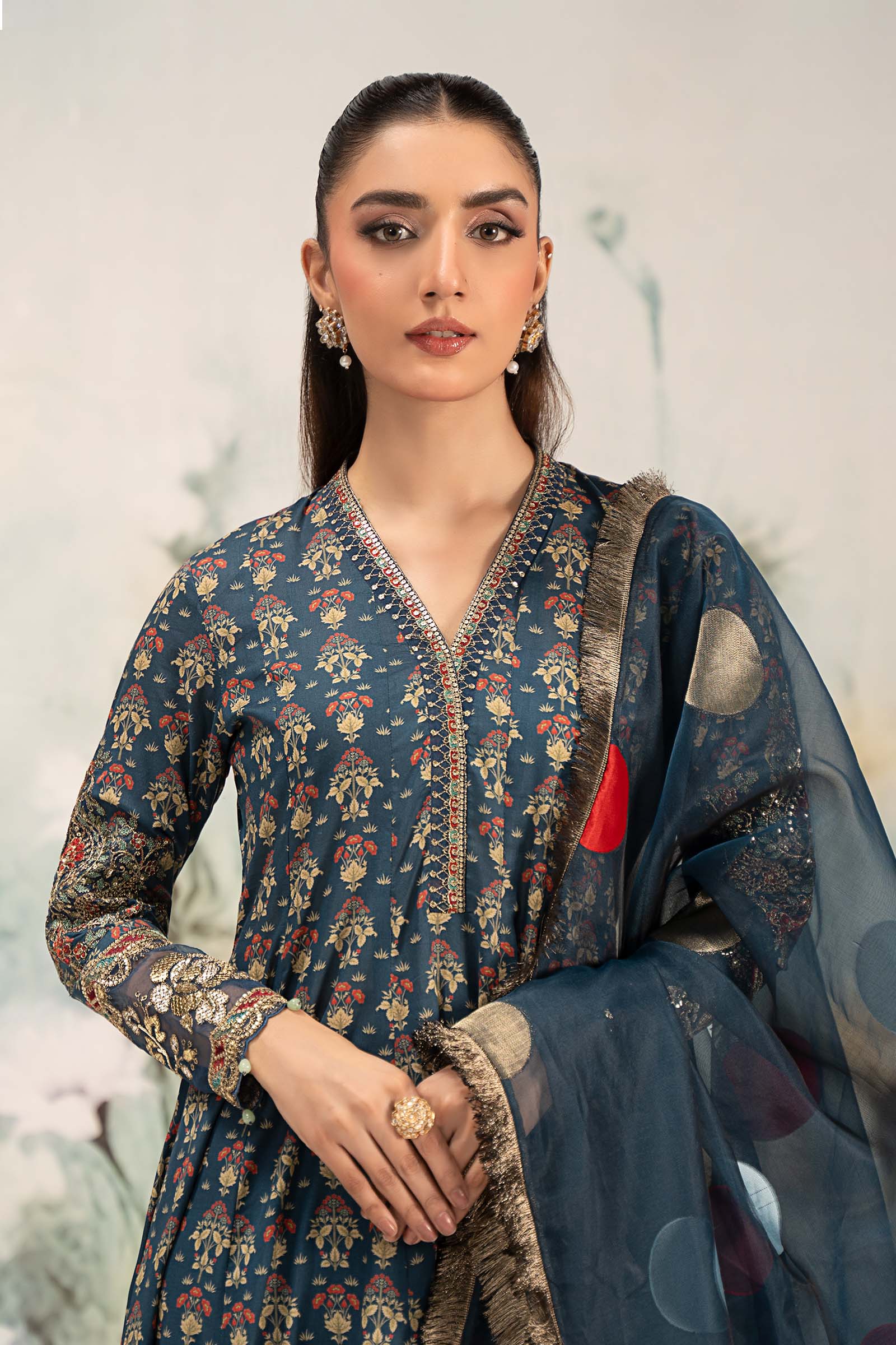 3 Piece Embroidered Lawn Suit 145 3 Piece Embroidered Lawn Suit