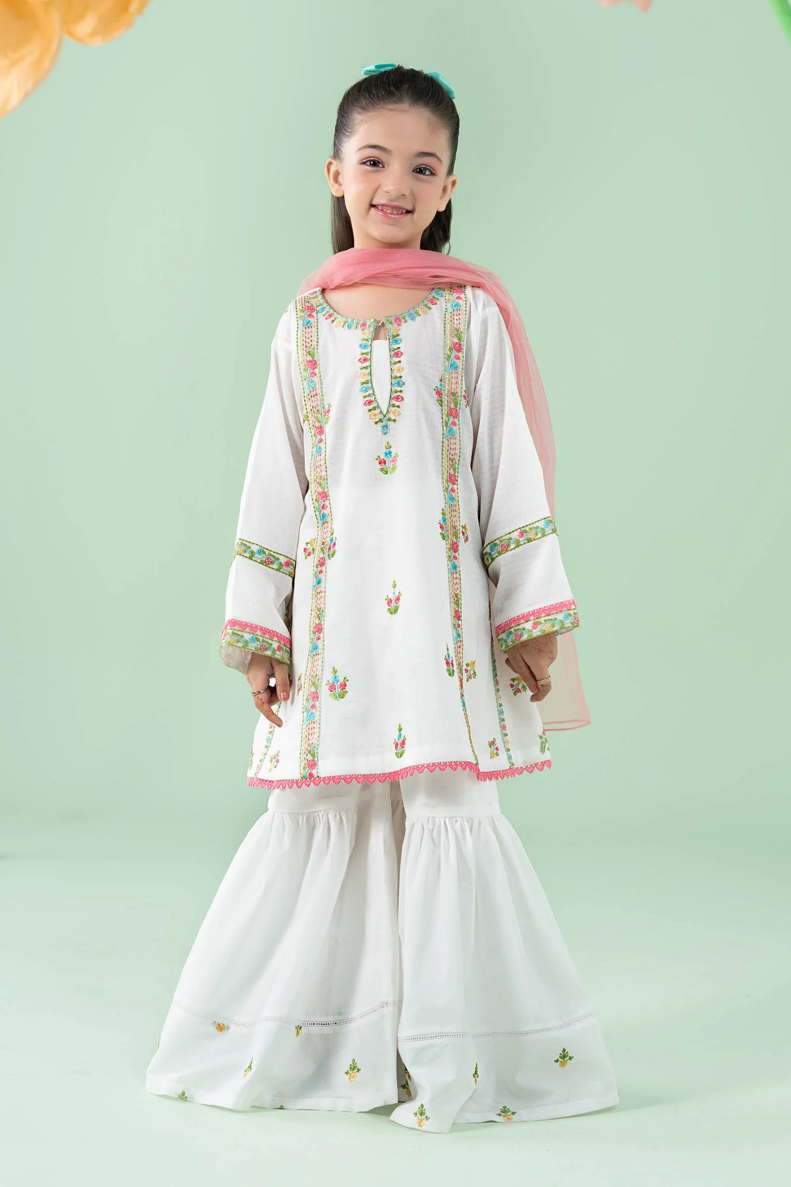 3 Piece Embroidered Dobby Suit