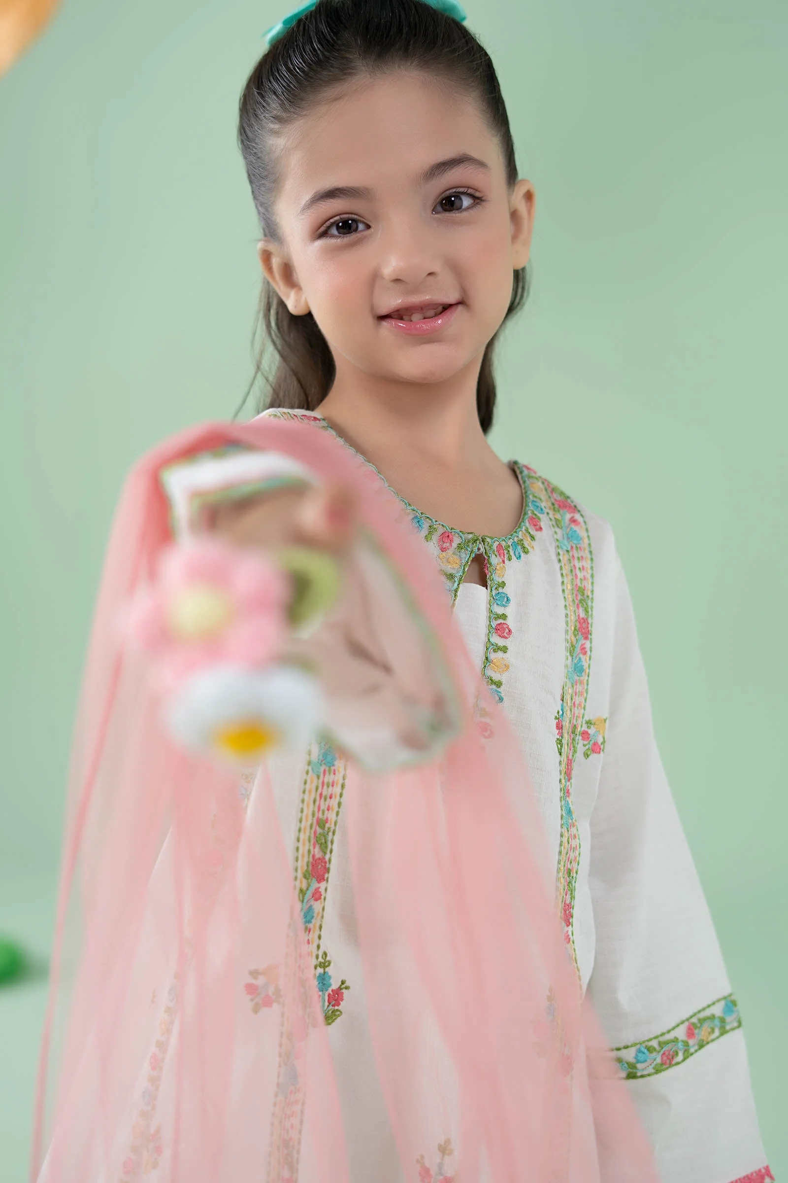 3 Piece Embroidered Dobby Suit