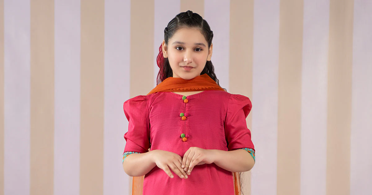 3 Piece Dyed Dobby Lawn Suit