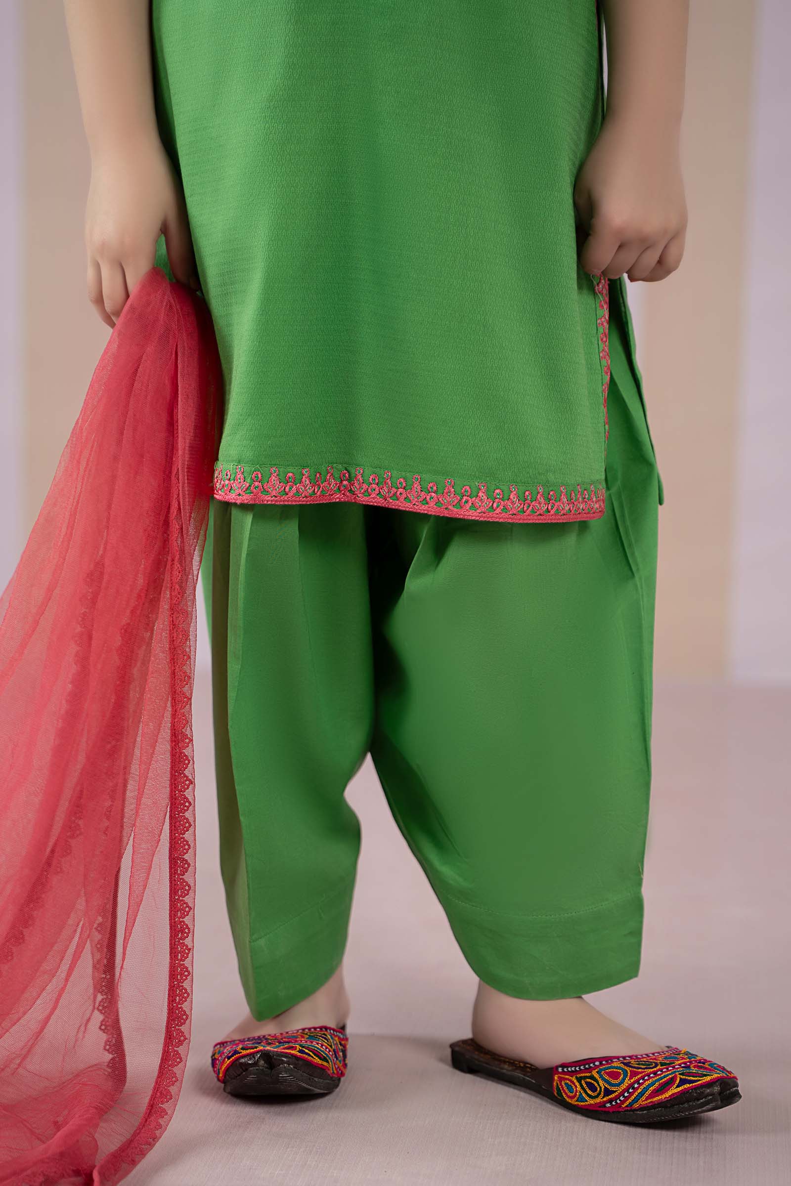 3 Piece Dyed Dobby Lawn Suit