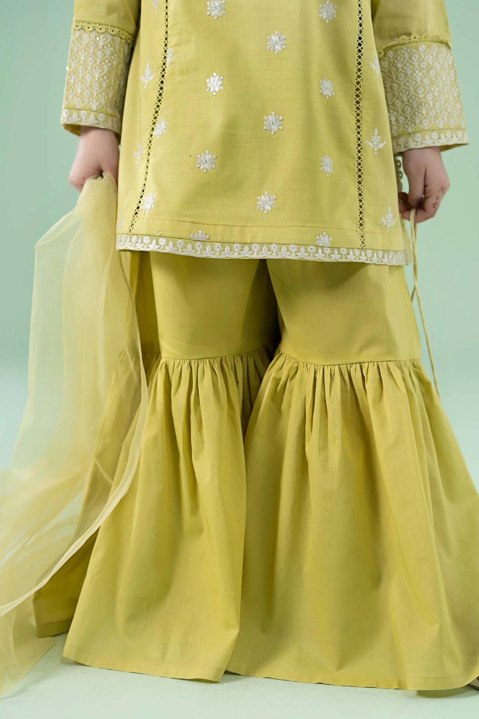 3 Piece Embroidered Dobby Suit