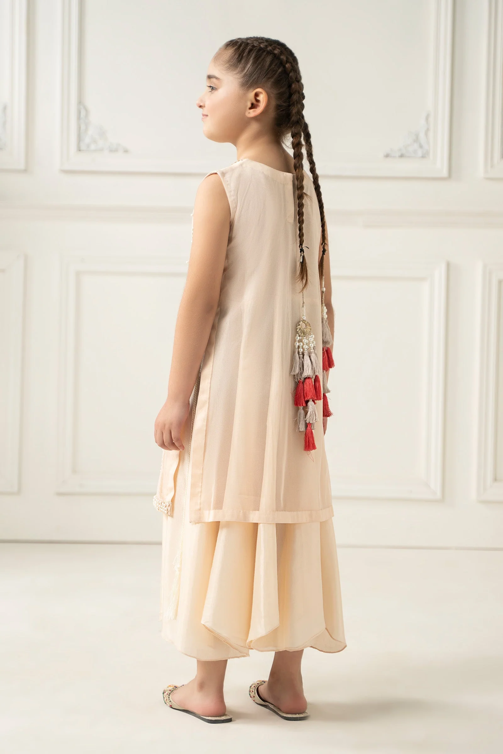 2 Piece Embroidered Polyester Net Suit