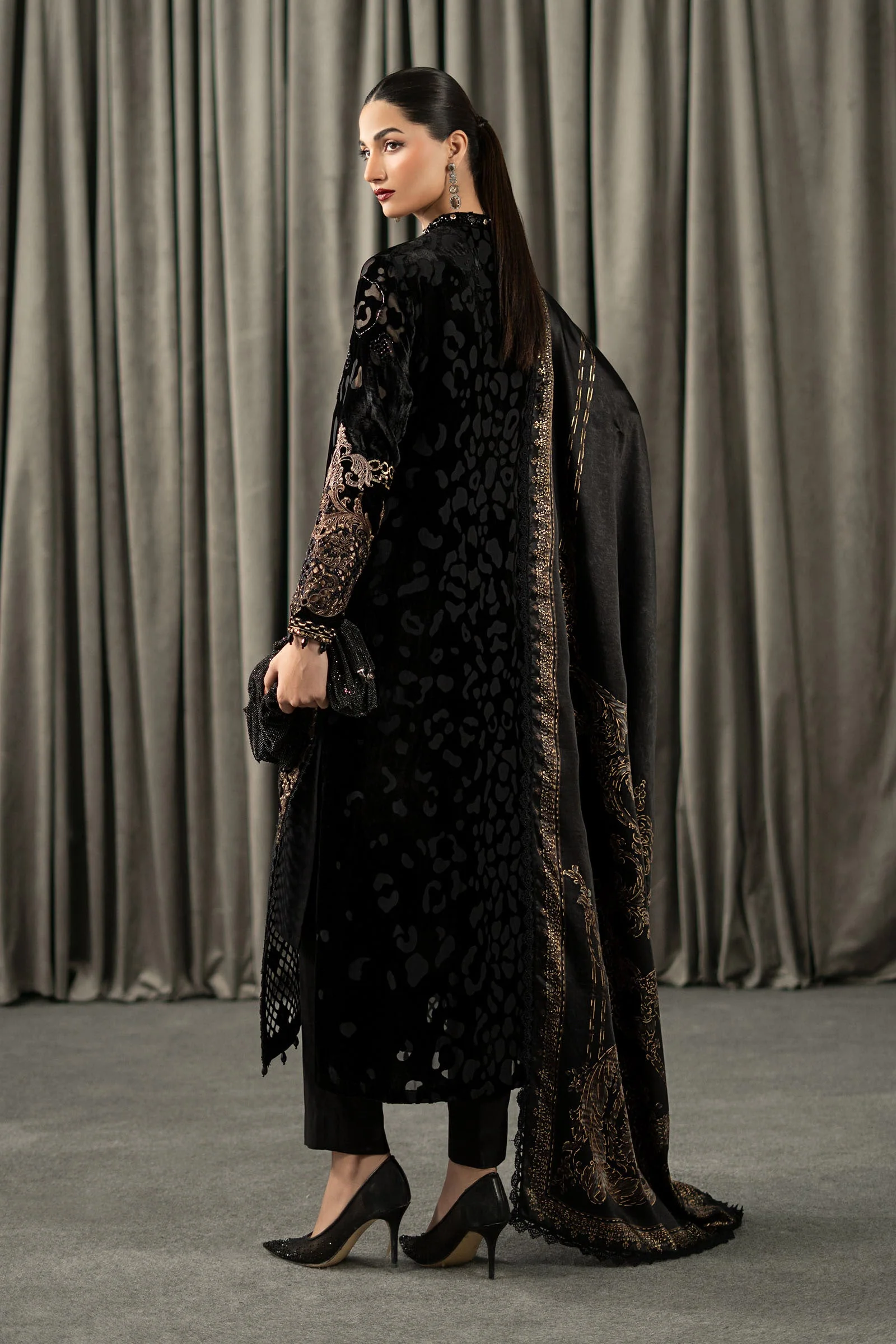 3 Piece Embroidered Palachi Suit