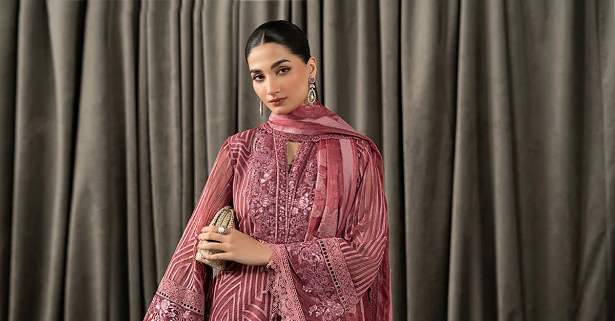 3 Piece Embroidered Organza Suit 38 3 Piece Embroidered Organza Suit