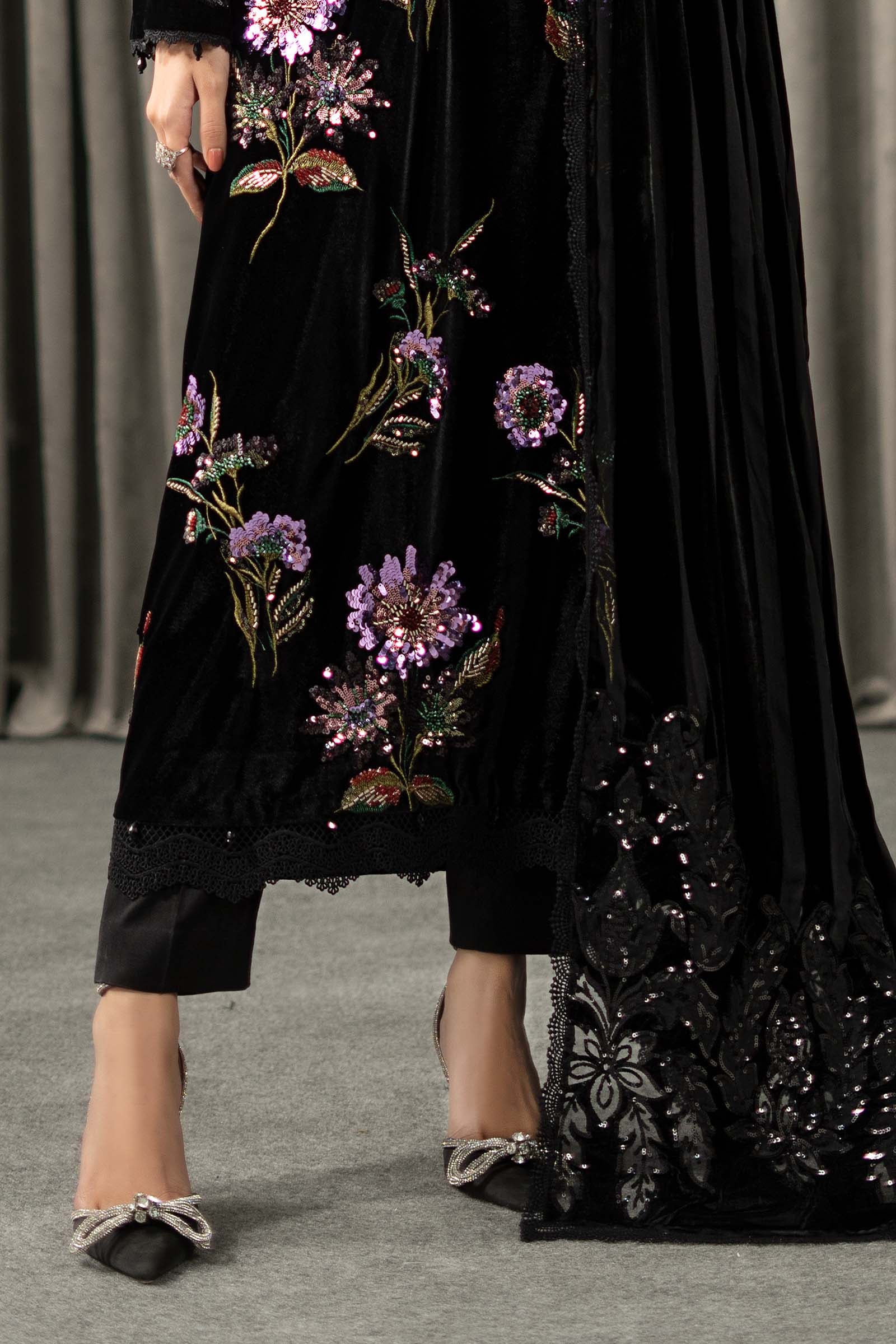 3 Piece Embroidered Velvet Suit 91 3 Piece Embroidered Velvet Suit