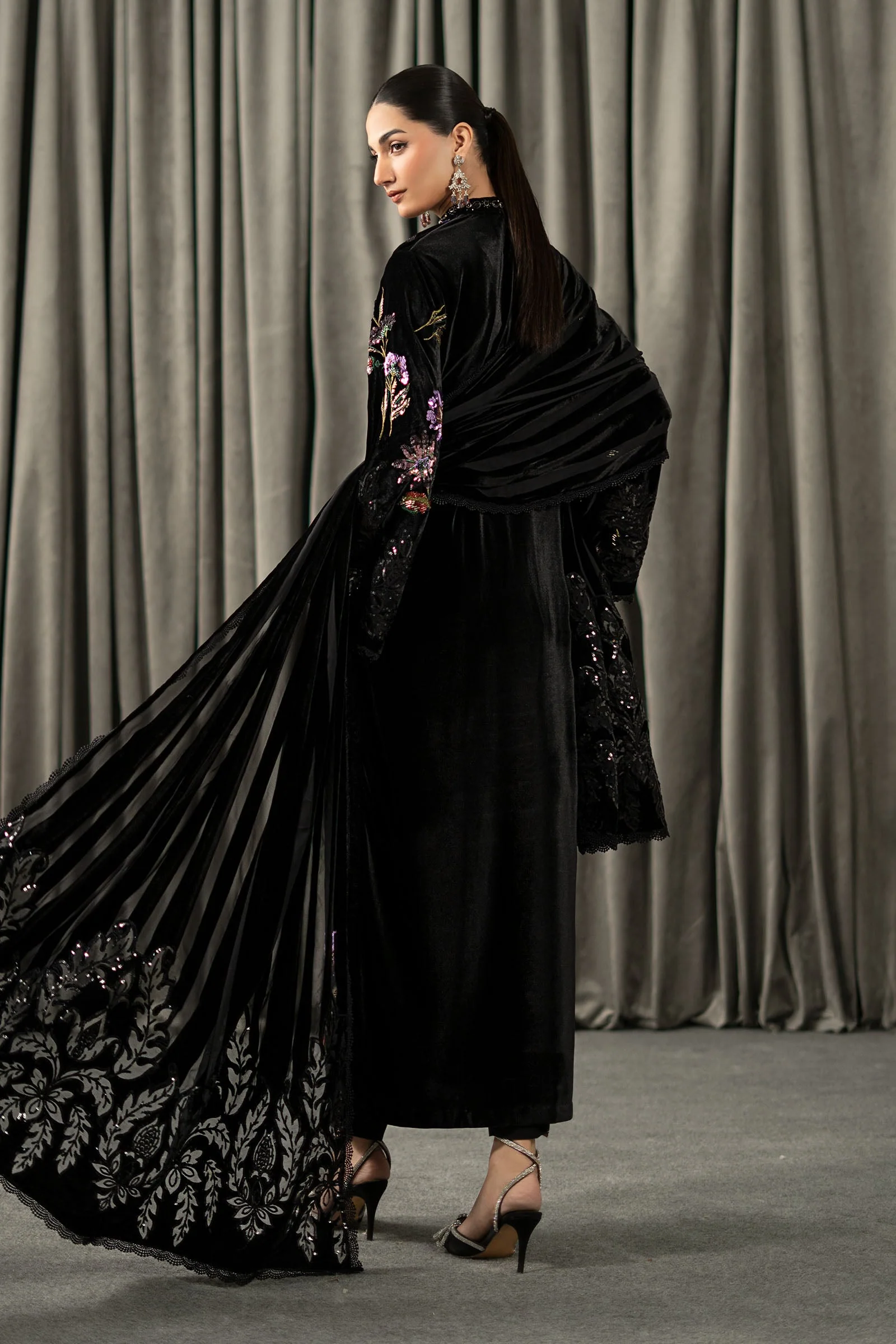 3 Piece Embroidered Velvet Suit 94 3 Piece Embroidered Velvet Suit