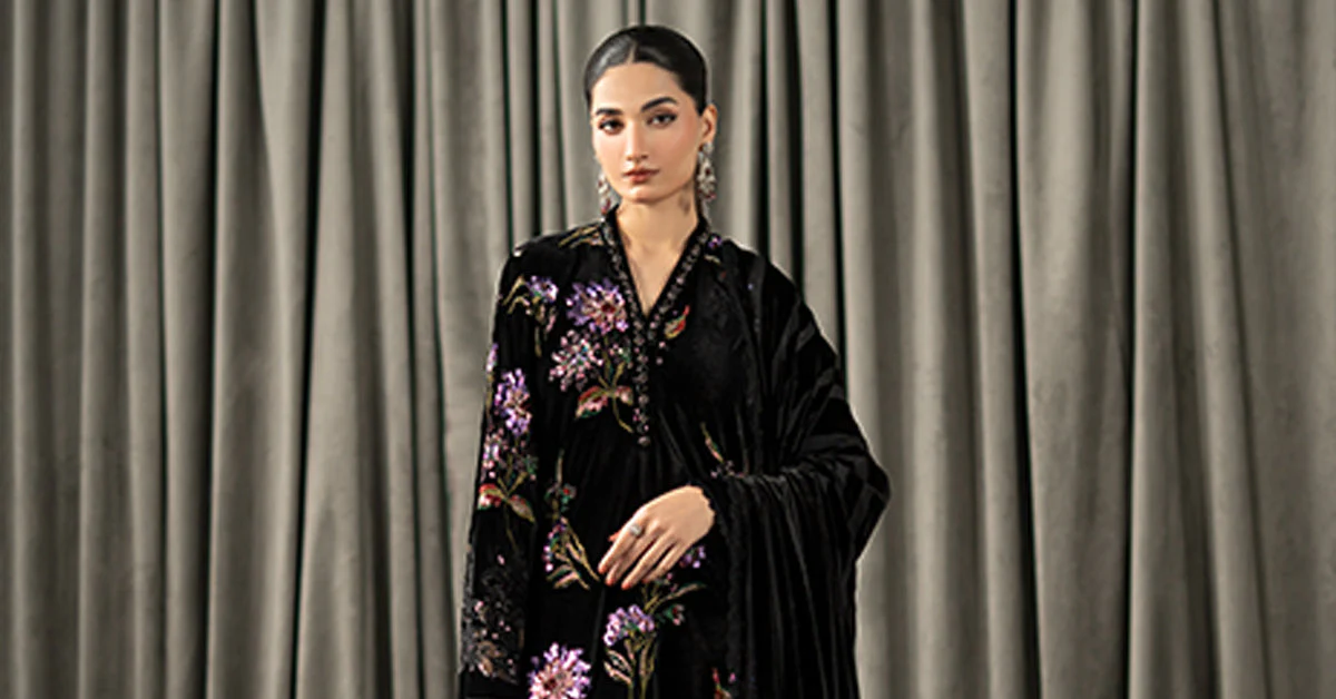 3 Piece Embroidered Velvet Suit 95 3 Piece Embroidered Velvet Suit