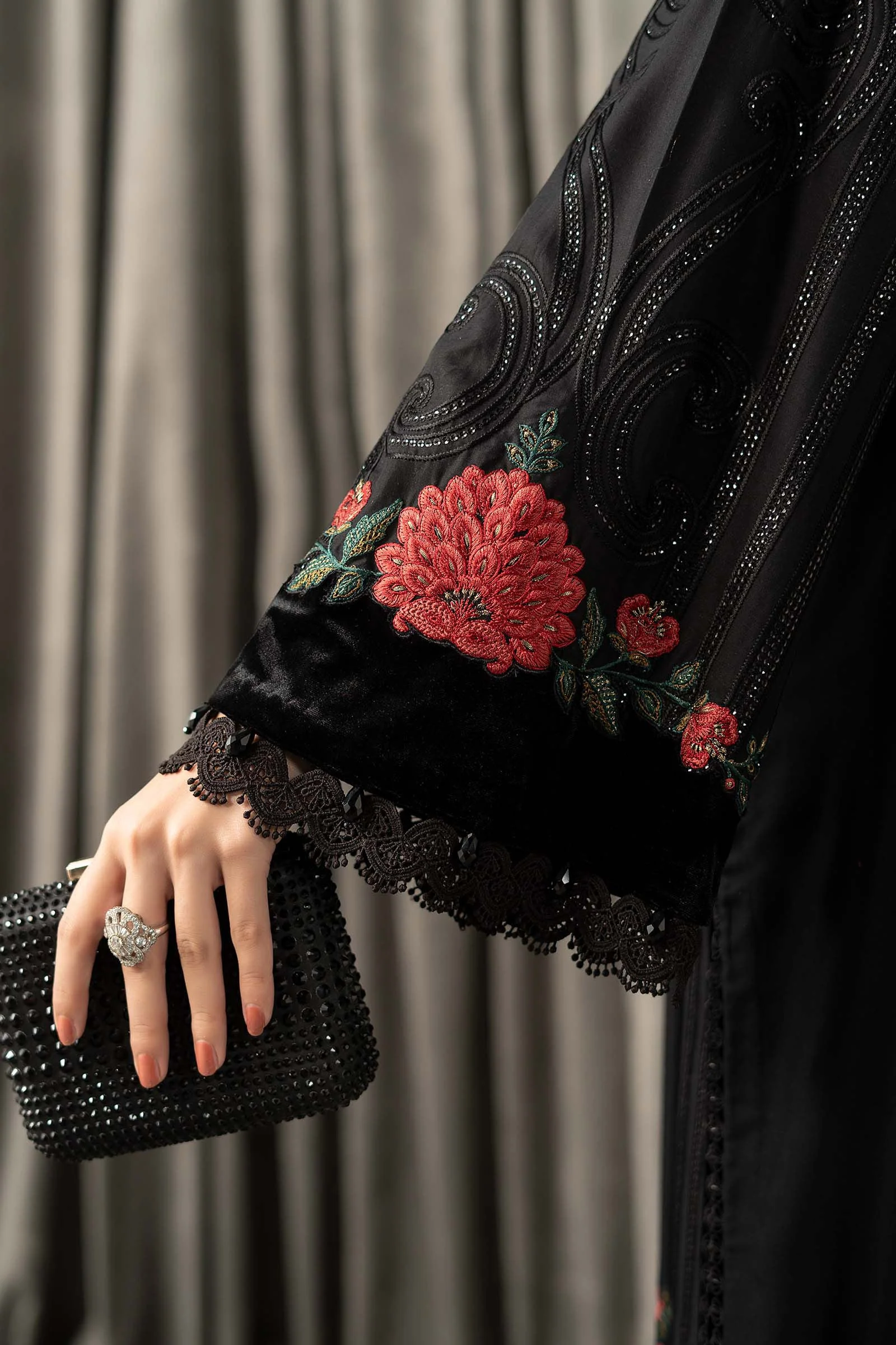 3 Piece Embroidered Linen Suit