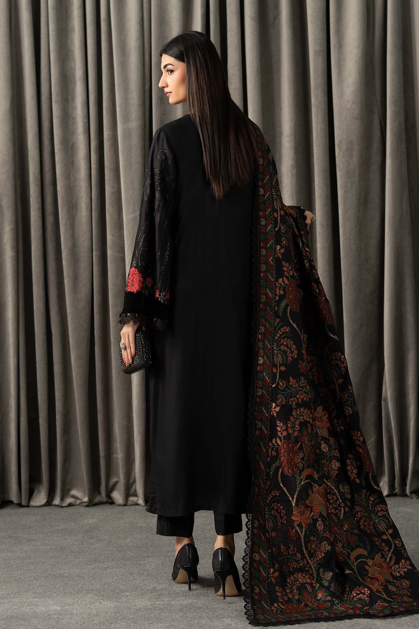 3 Piece Embroidered Linen Suit