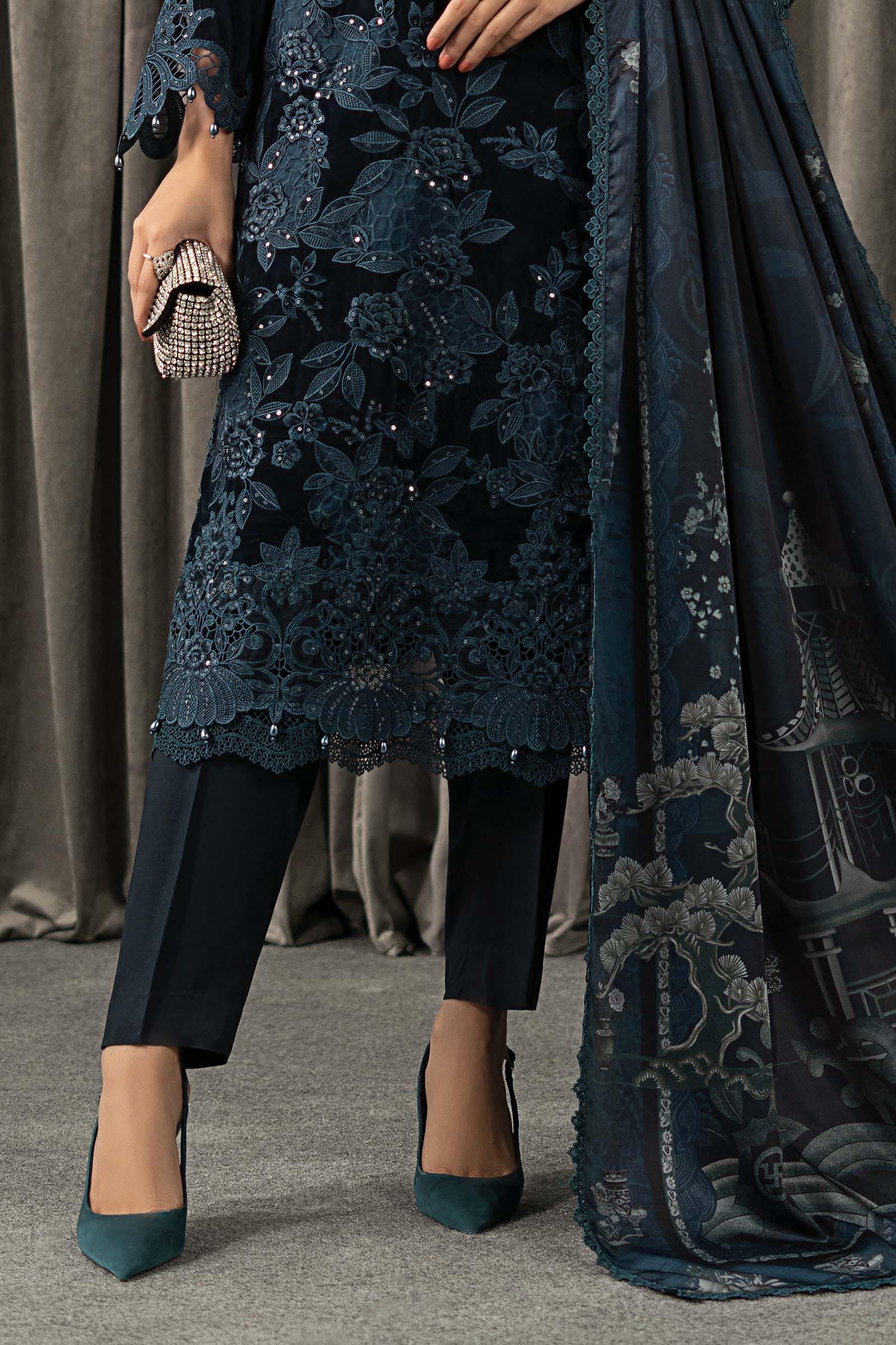 3 Piece Embroidered Velvet Suit 83 3 Piece Embroidered Velvet Suit