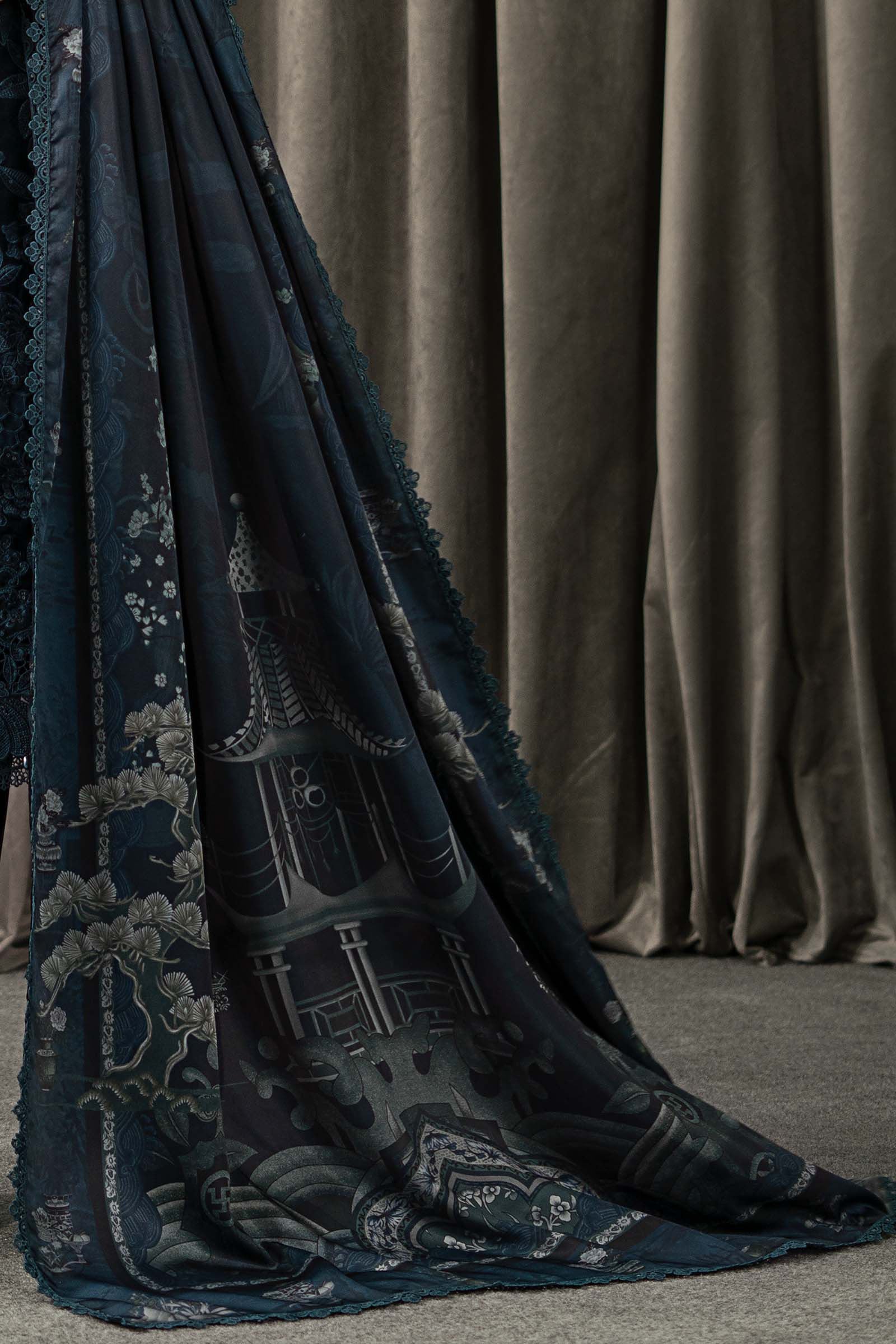 3 Piece Embroidered Velvet Suit 84 3 Piece Embroidered Velvet Suit