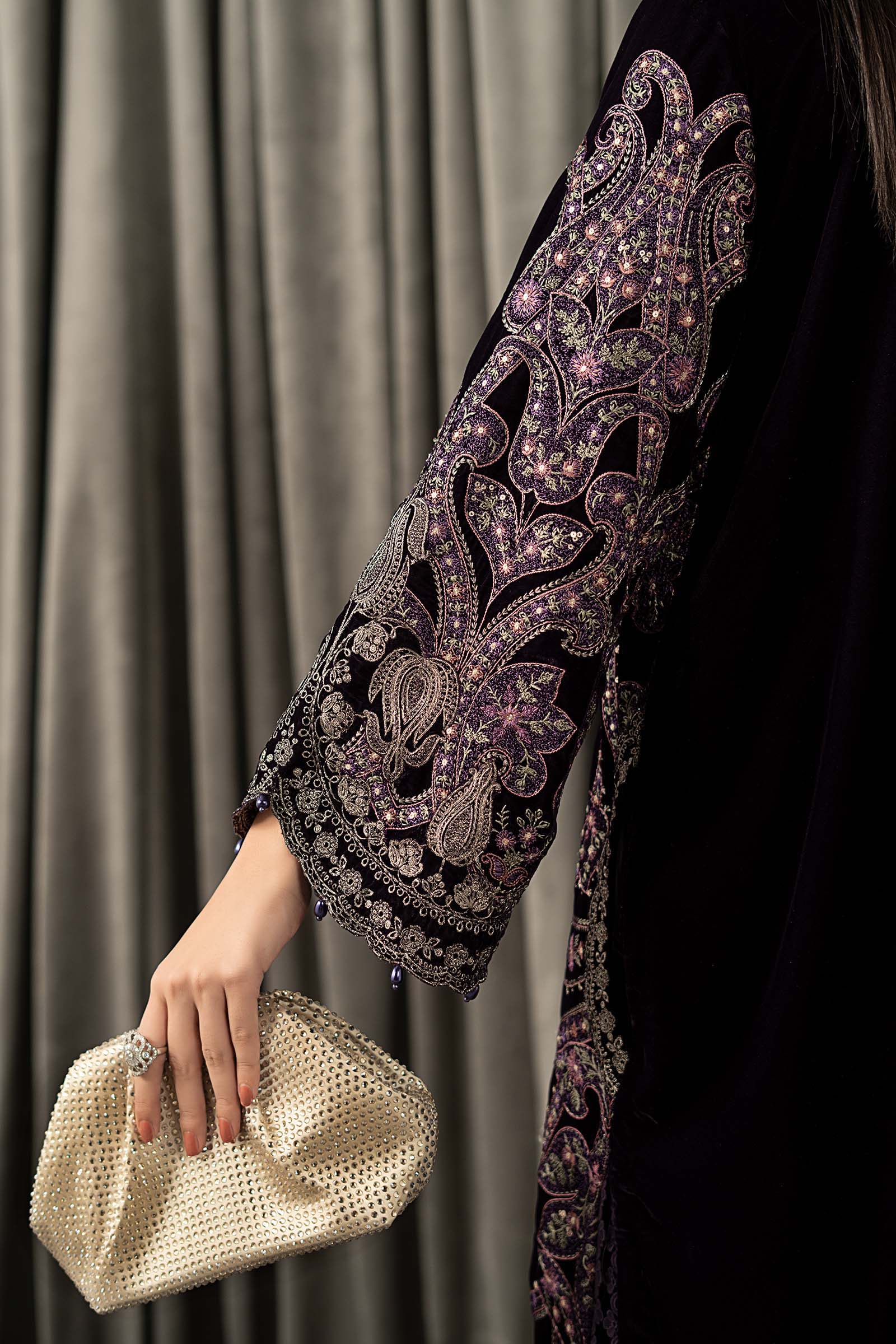 3 Piece Embroidered Velvet Suit 74 3 Piece Embroidered Velvet Suit