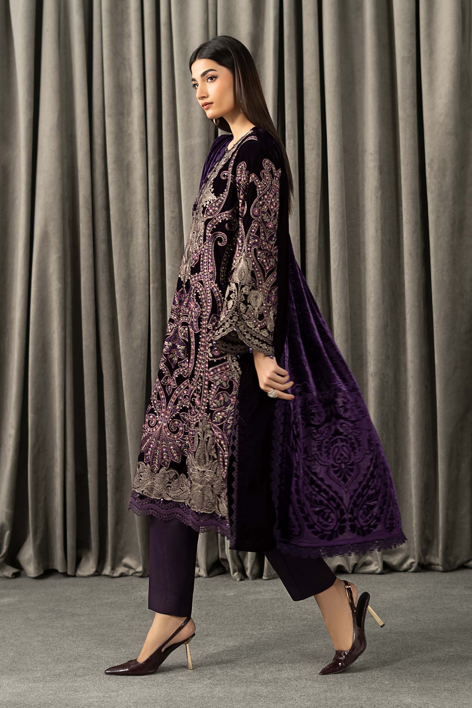 3 Piece Embroidered Velvet Suit 76 3 Piece Embroidered Velvet Suit